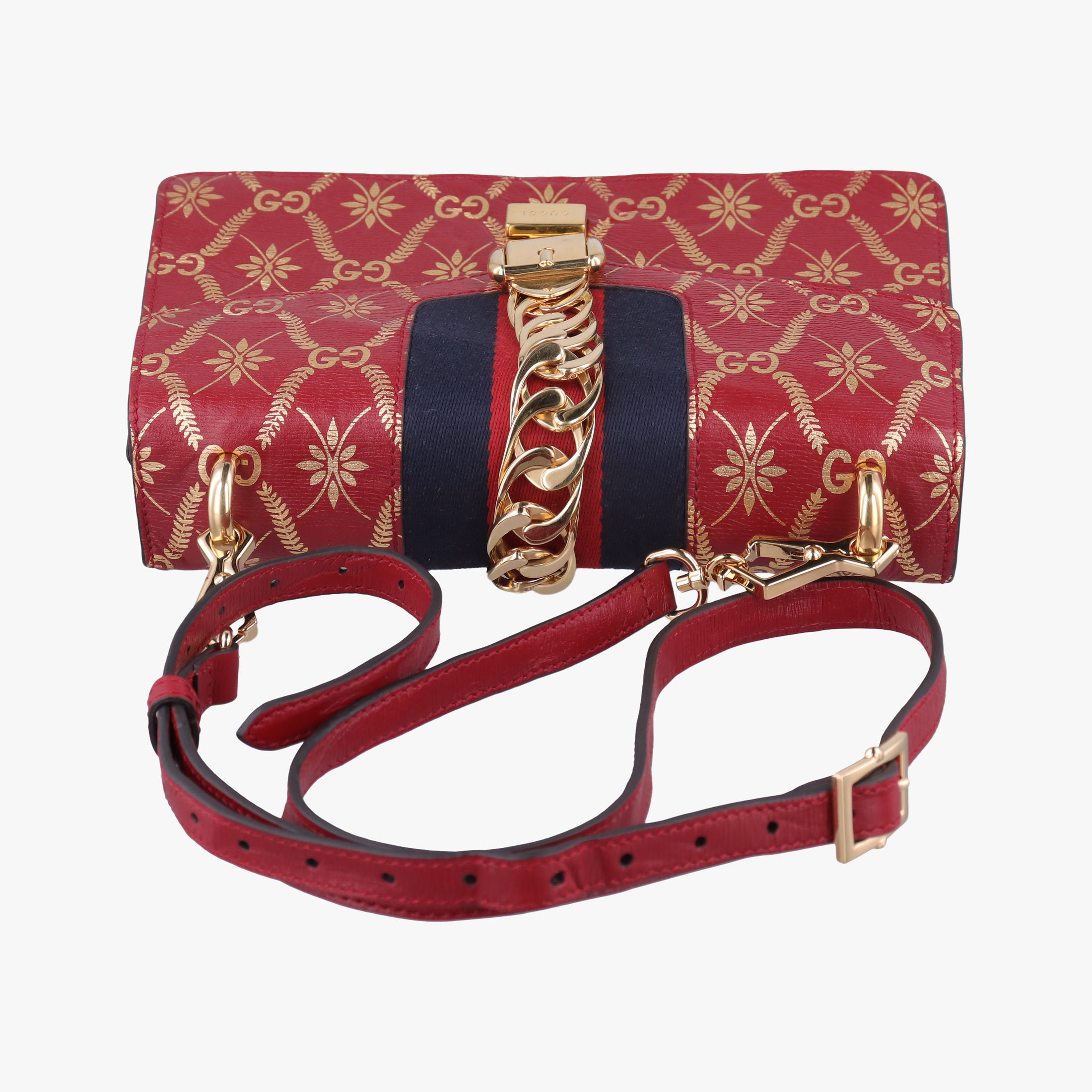 Sylvie red×Multicolour Leather 524405 E032208116シルヴィ レッド×マルチカラー レザー 524405 E032208116