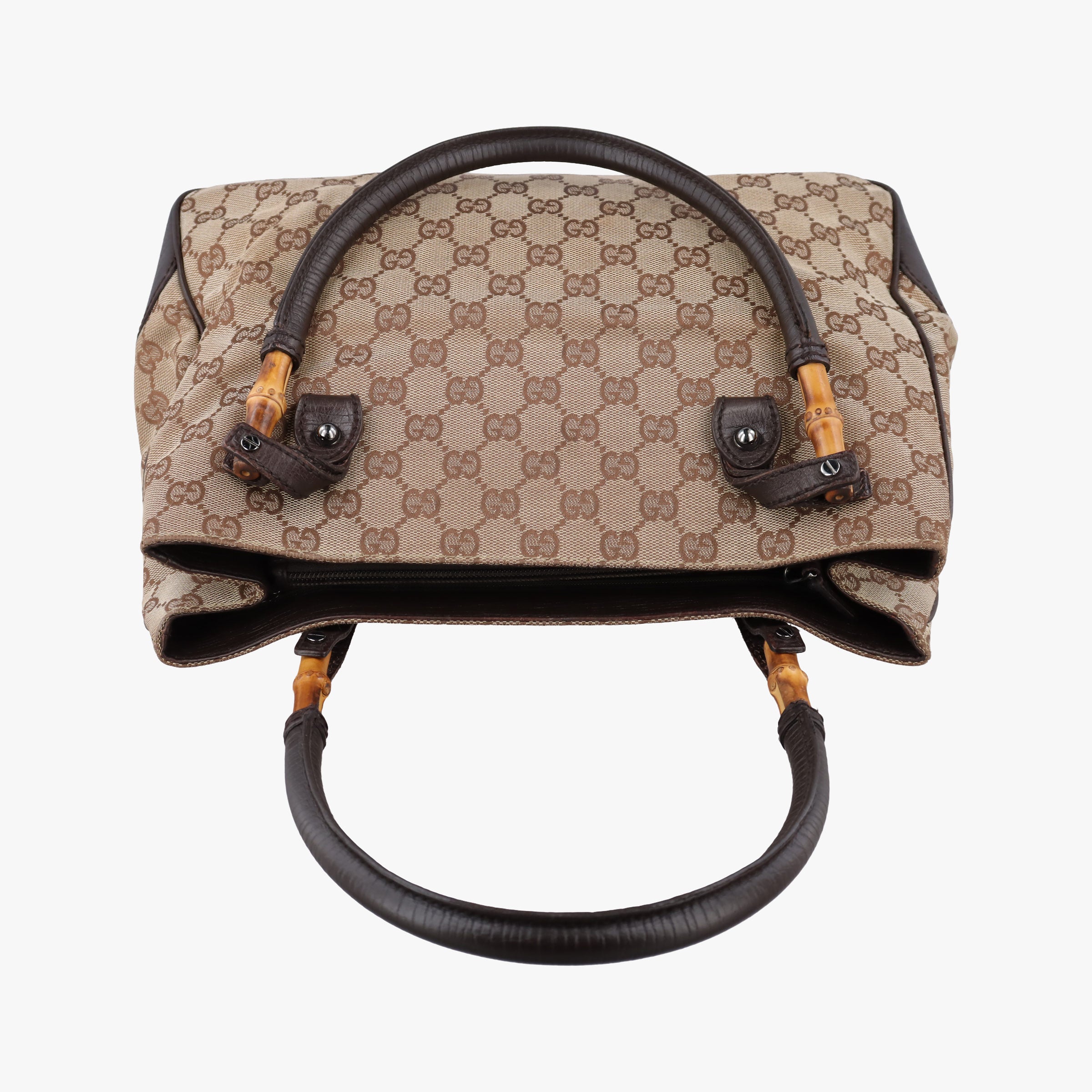 GG canvas bamboo Beige × brown Canvas×Leather 112526 GGキャンバス バンブー ベージュ × ブラウン キャンバス×レザー 112526