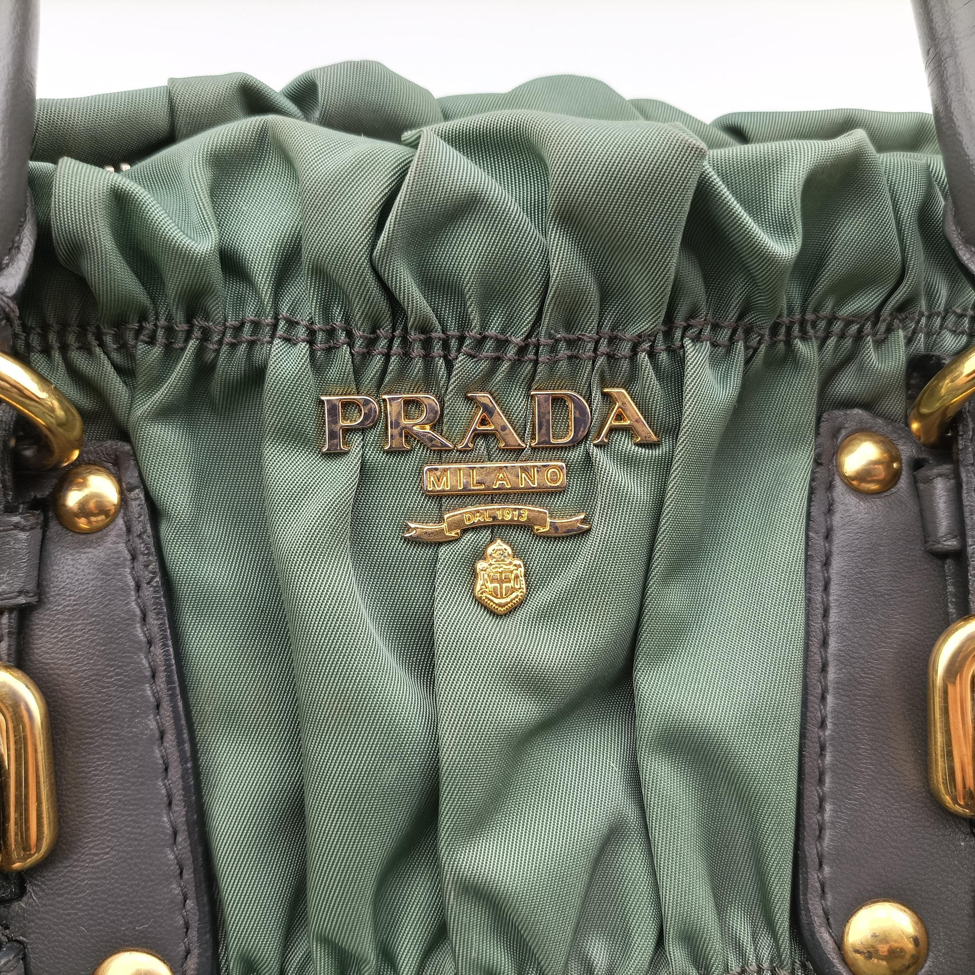 Gaufre Green nylon×Leather BN2805 34 31ギャザー グリーン ナイロン×レザー BN2805 34 31