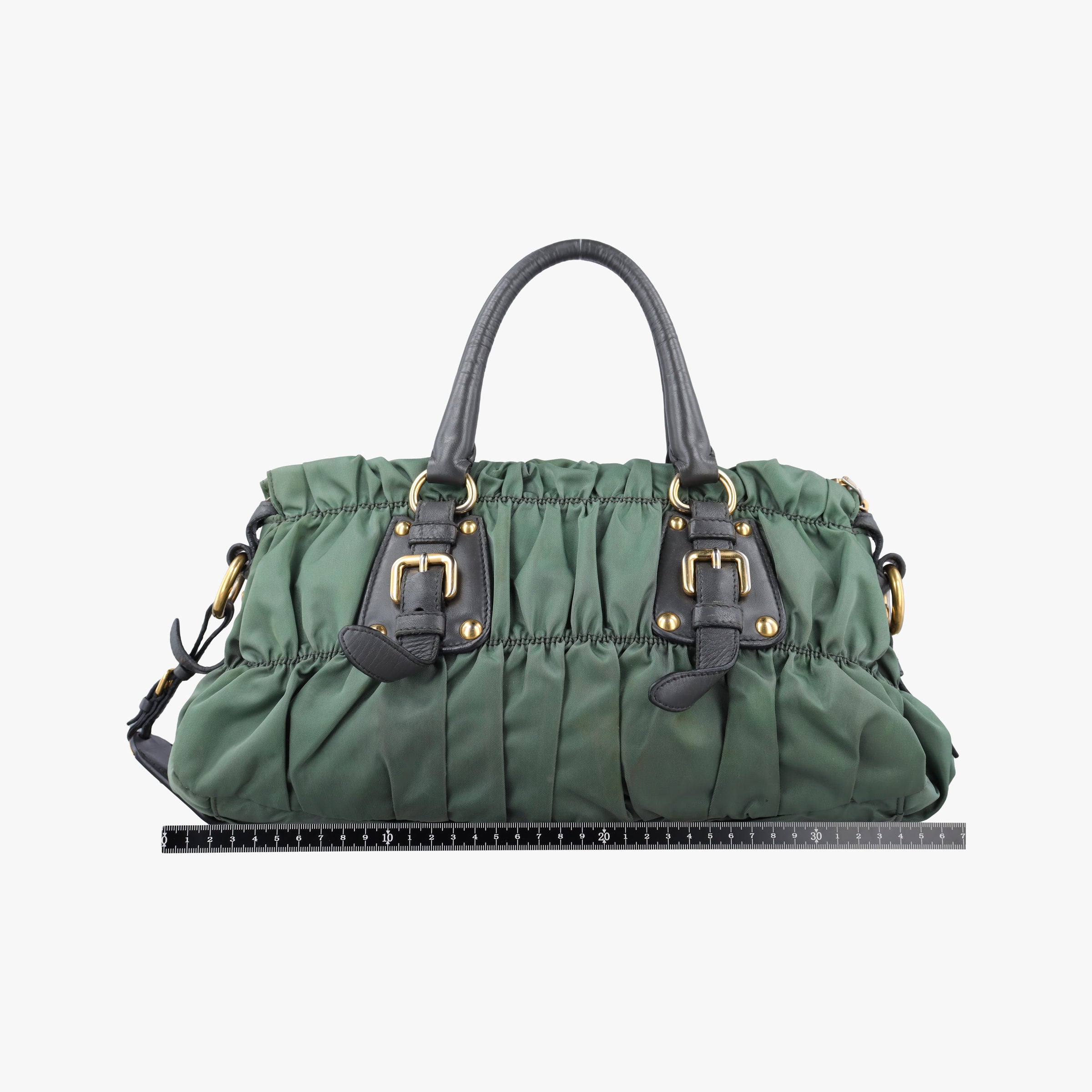 Gaufre Green nylon×Leather BN2805 34 31ギャザー グリーン ナイロン×レザー BN2805 34 31