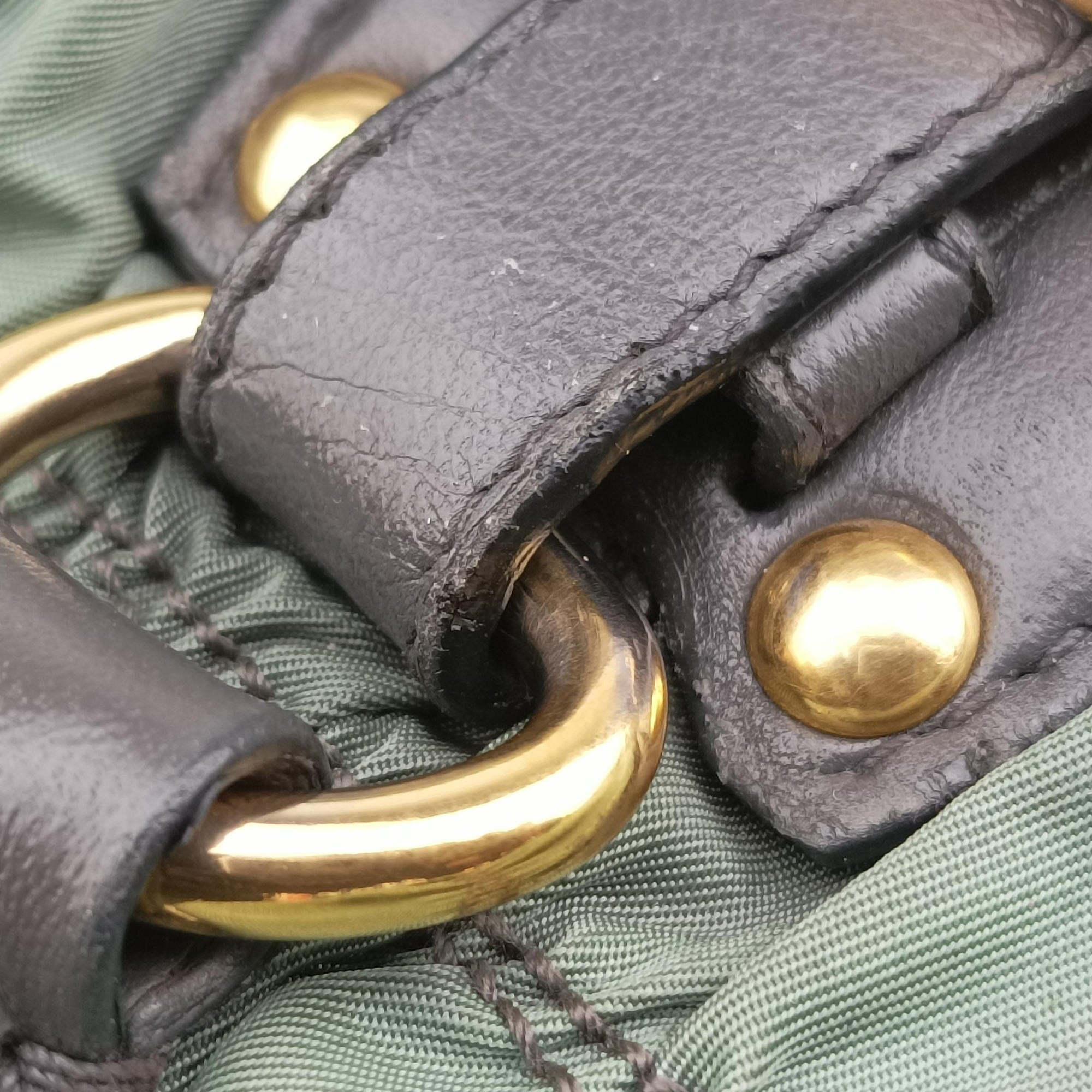 Gaufre Green nylon×Leather BN2805 34 31ギャザー グリーン ナイロン×レザー BN2805 34 31