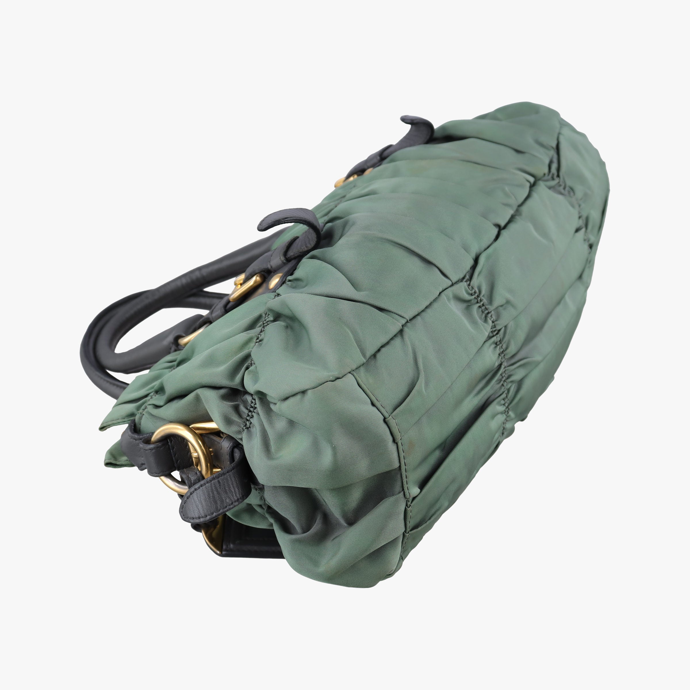 Gaufre Green nylon×Leather BN2805 34 31ギャザー グリーン ナイロン×レザー BN2805 34 31