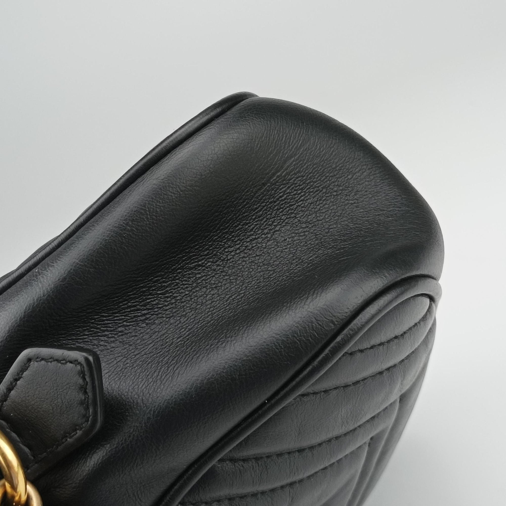 GG Marmont Black Leather 447632 A026238899GGマーモント ブラック レザー 447632 A026238899