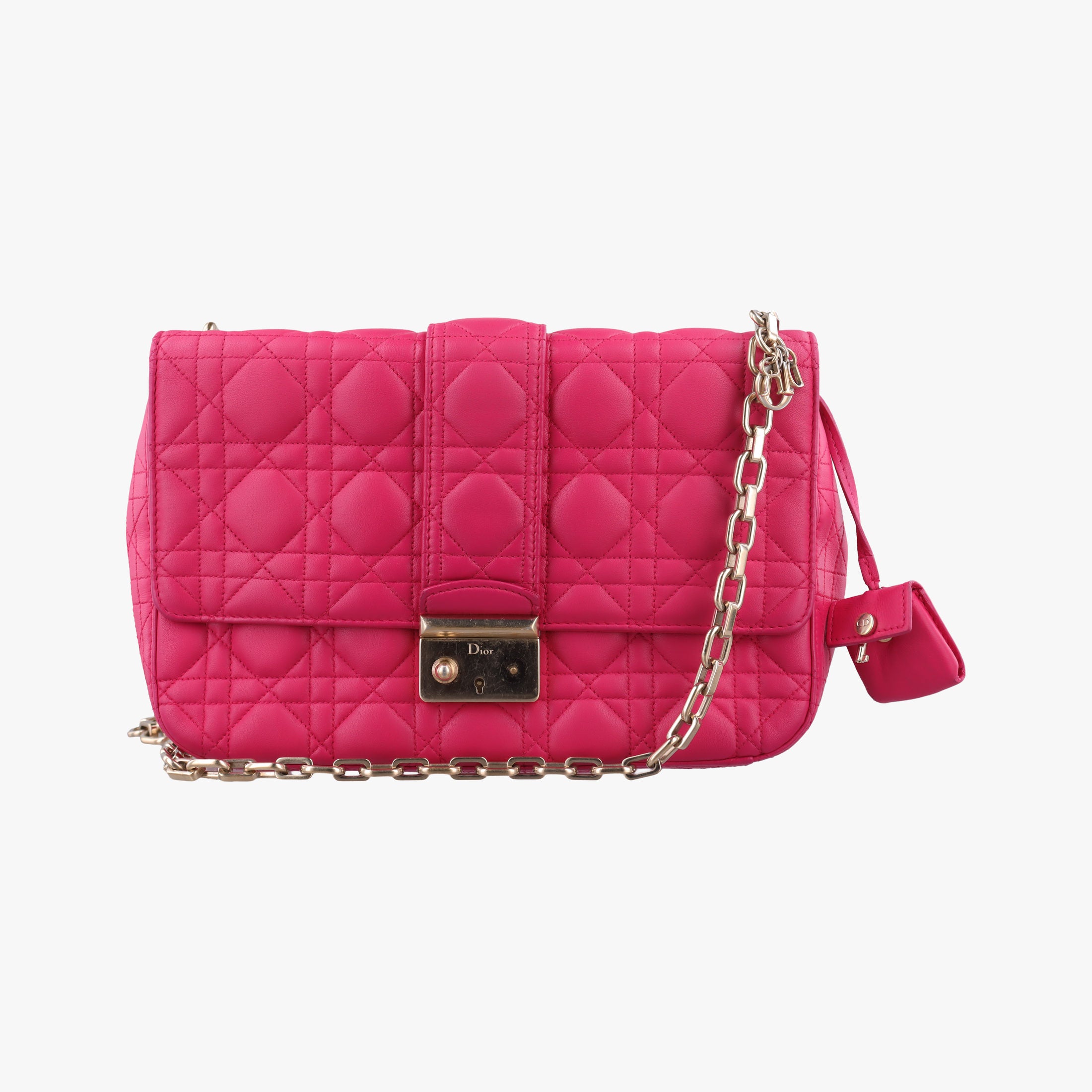 Miss Dior CANNAGE New Lock Pink lambskin 18-MA-0153ミス ディオール カナージュ ニューロック ピンク ラムスキン 18-MA-0153