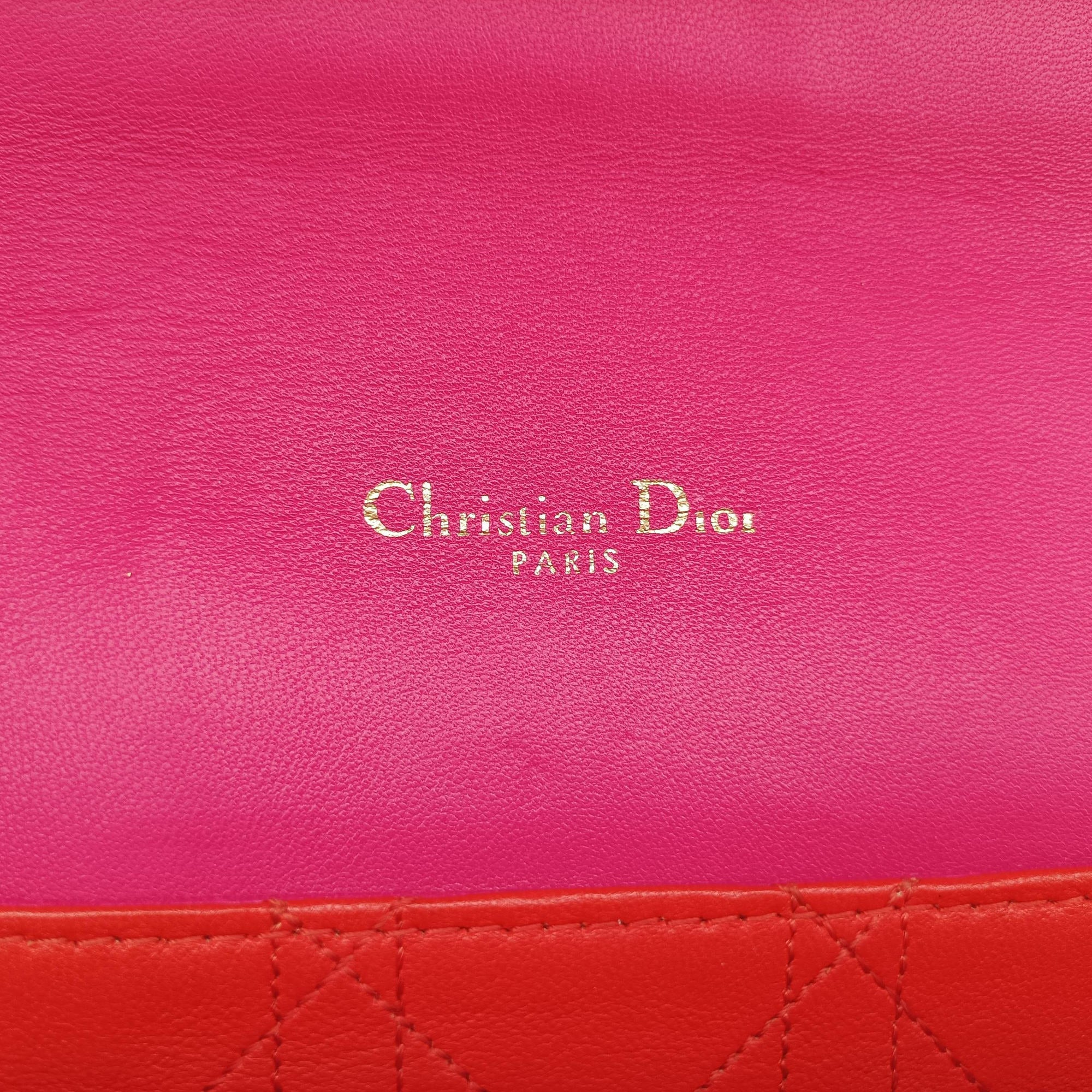 Miss Dior CANNAGE New Lock Pink lambskin 18-MA-0153ミス ディオール カナージュ ニューロック ピンク ラムスキン 18-MA-0153
