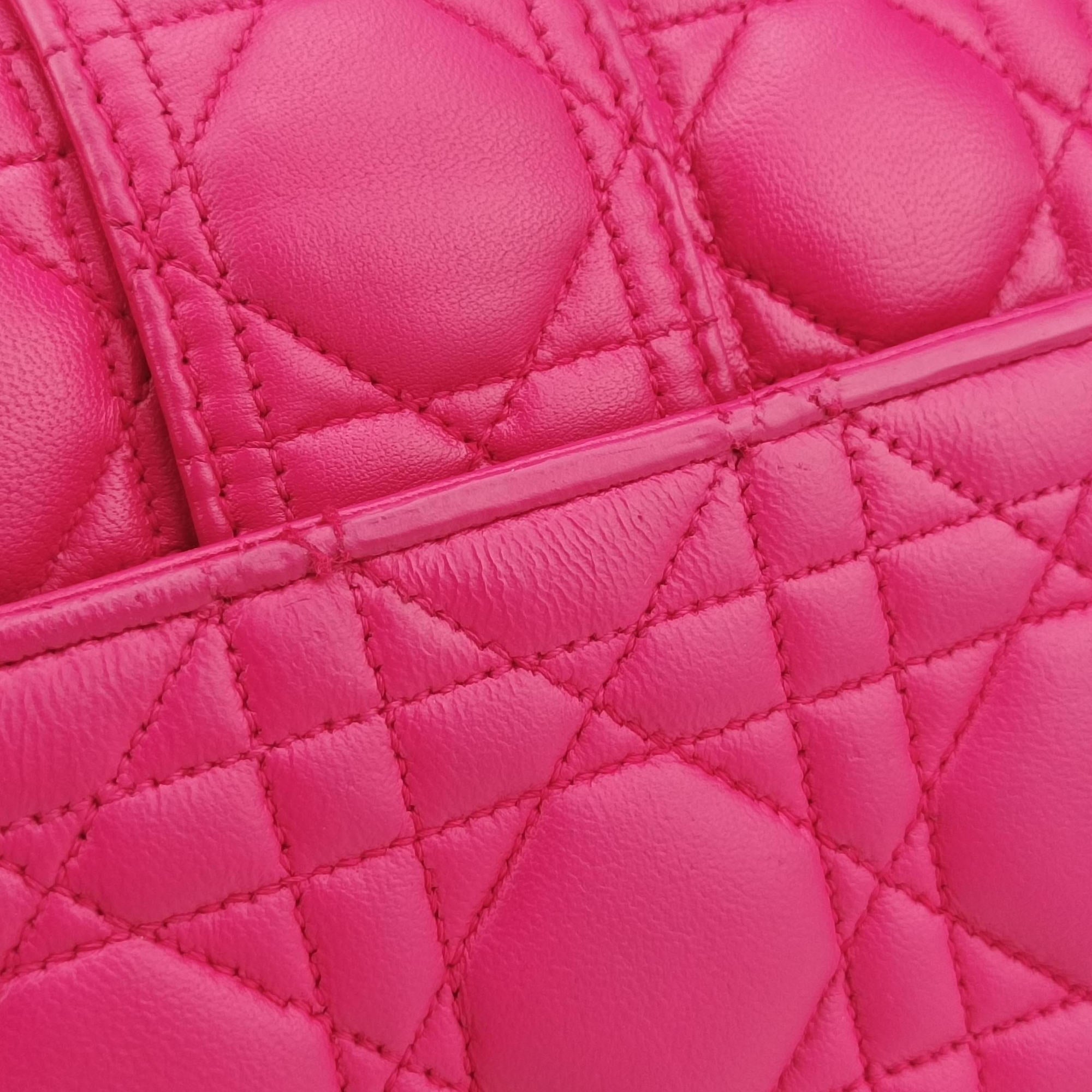 Miss Dior CANNAGE New Lock Pink lambskin 18-MA-0153ミス ディオール カナージュ ニューロック ピンク ラムスキン 18-MA-0153