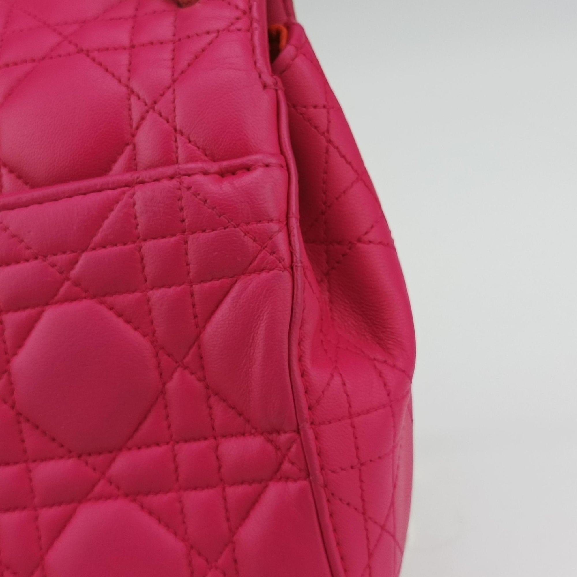 Miss Dior CANNAGE New Lock Pink lambskin 18-MA-0153ミス ディオール カナージュ ニューロック ピンク ラムスキン 18-MA-0153