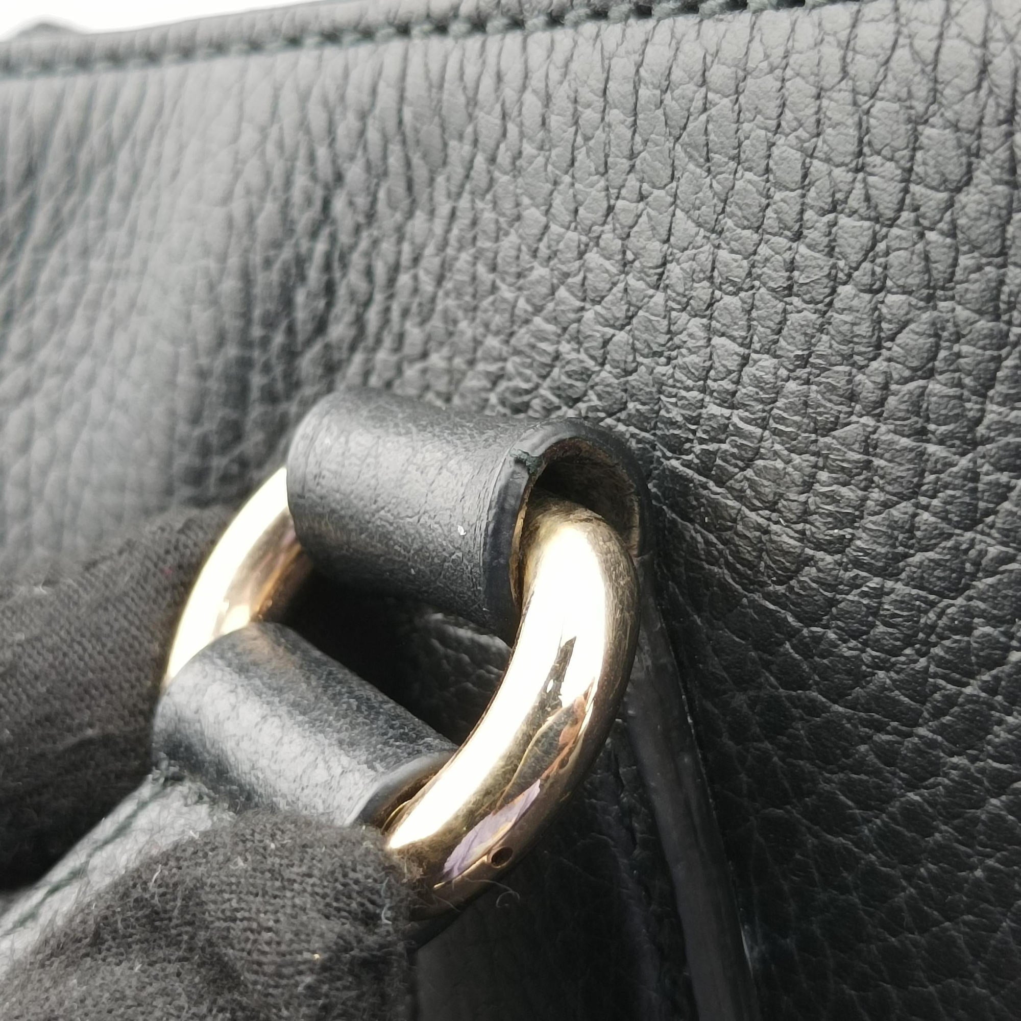 Bamboo Tassel Tote Black Leather 449642 C023647401バンブー タッセル トート ブラック レザー 449642 C023647401
