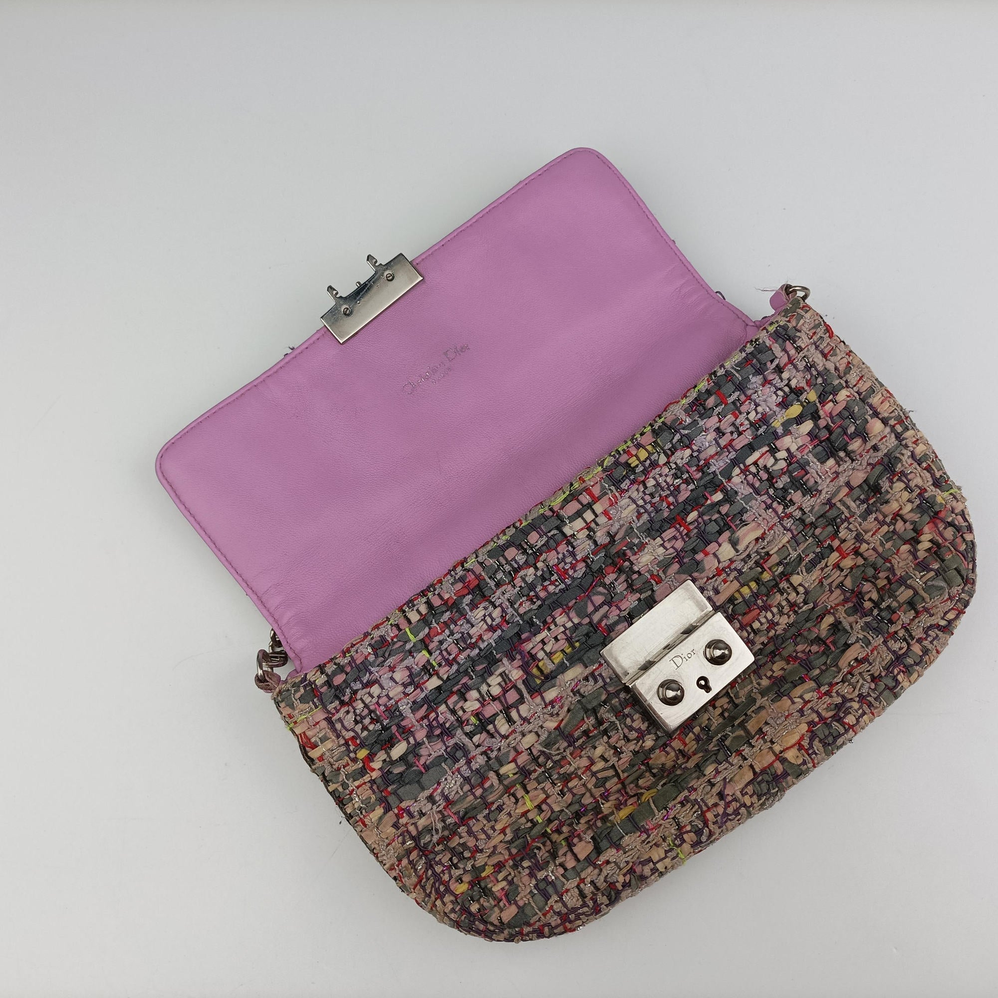 Miss Dior Multicolour Tweed × Leather 12-MA-0194ミスディオール マルチカラー ツイード×レザー 12-MA-0194