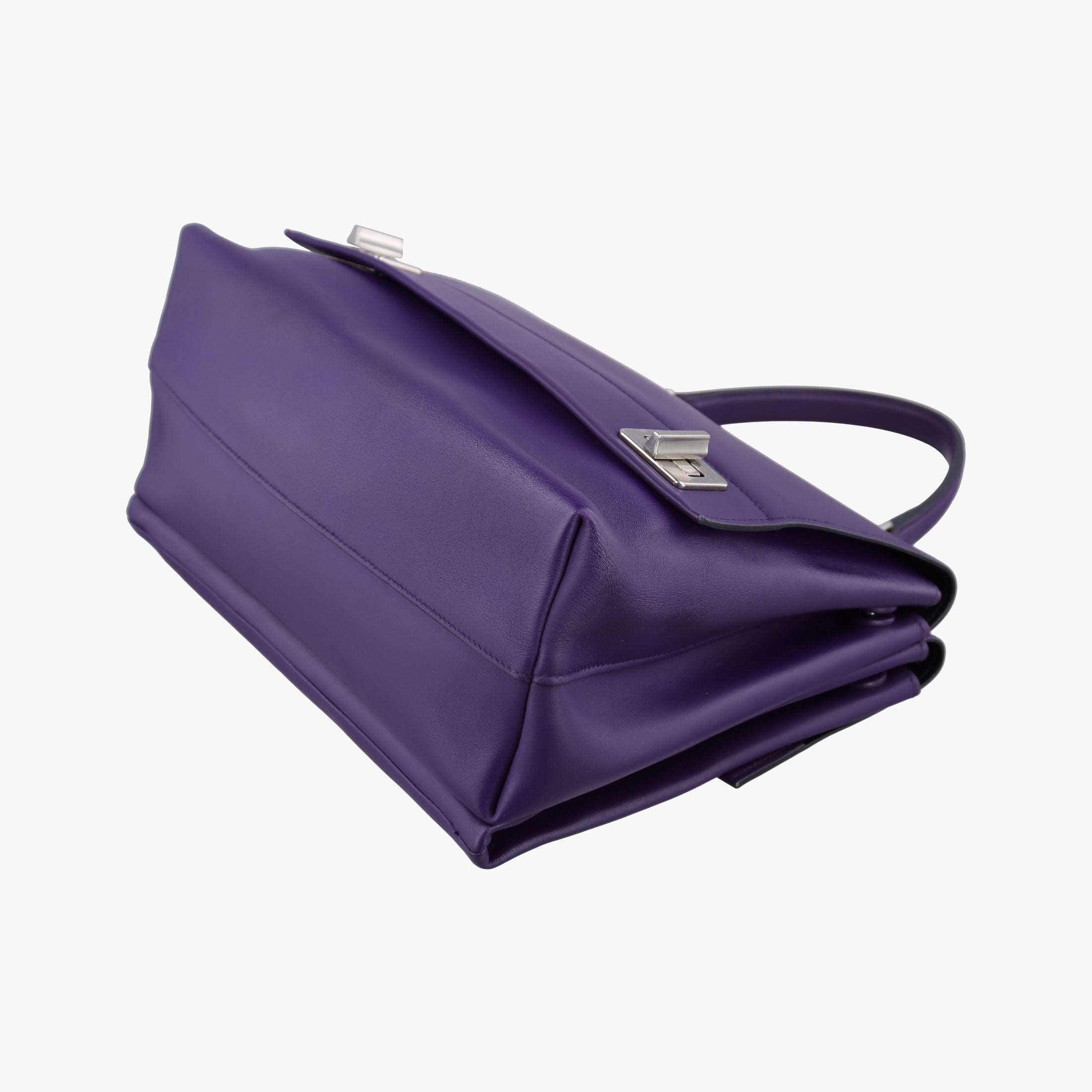 Double flap chain Purple Leather 14/Cダブルフラップチェーン パープル レザー 14/C