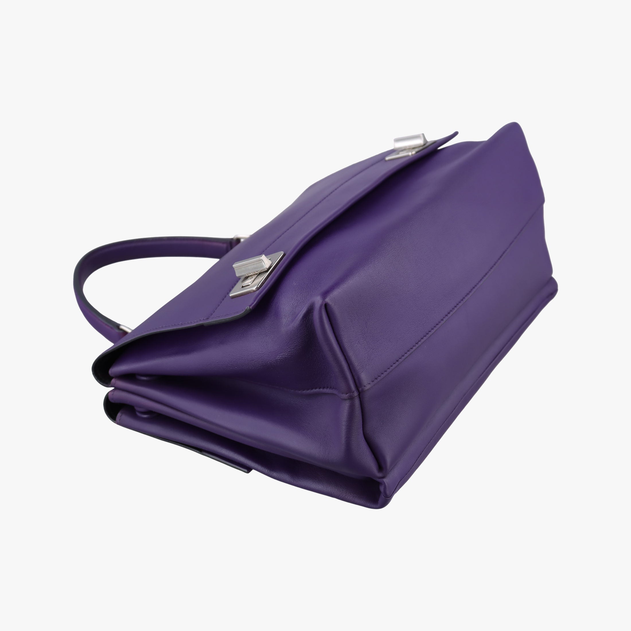Double flap chain Purple Leather 14/Cダブルフラップチェーン パープル レザー 14/C