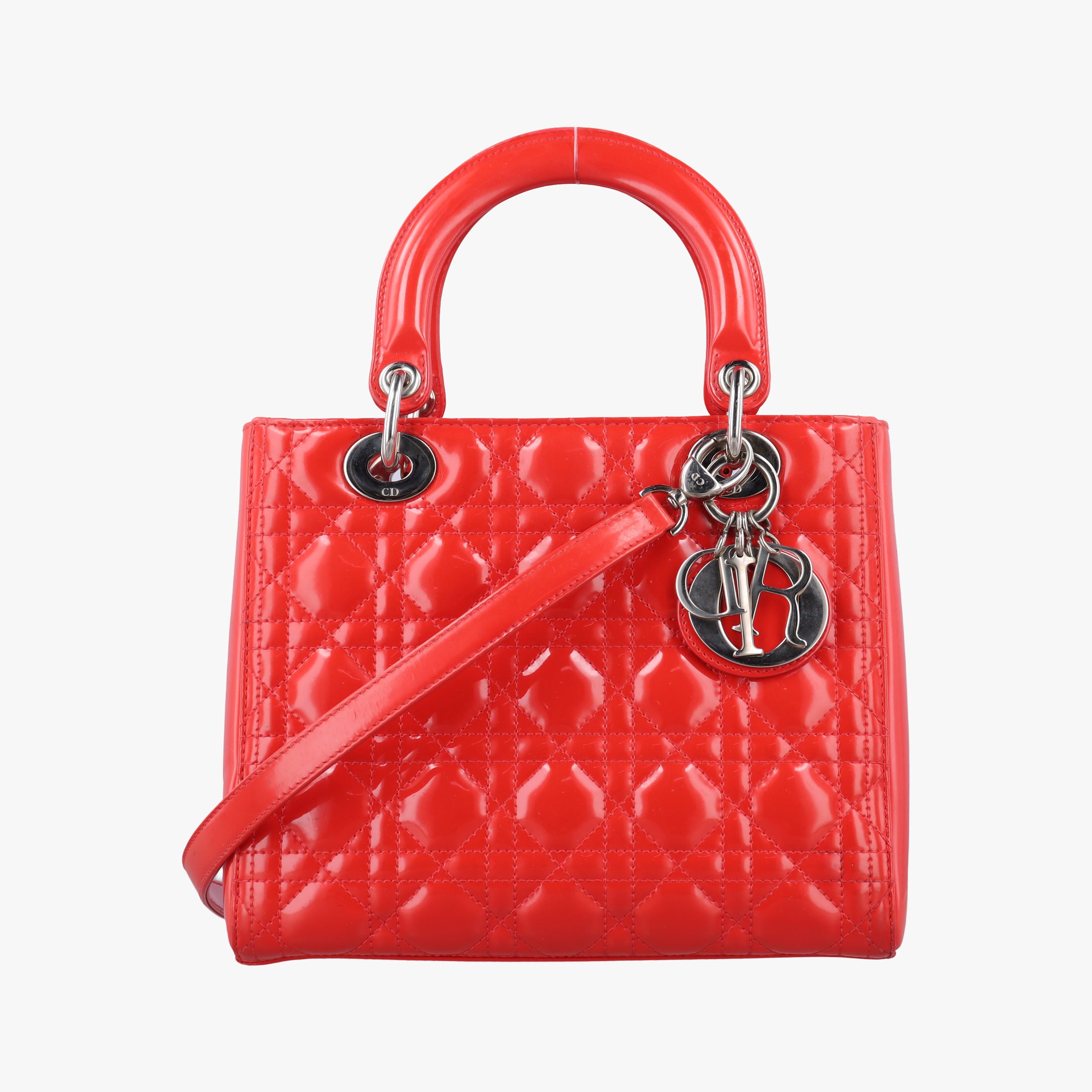 Lady Dior Red patent 01-BO1114レディディオール レッド パテント 01-BO1114