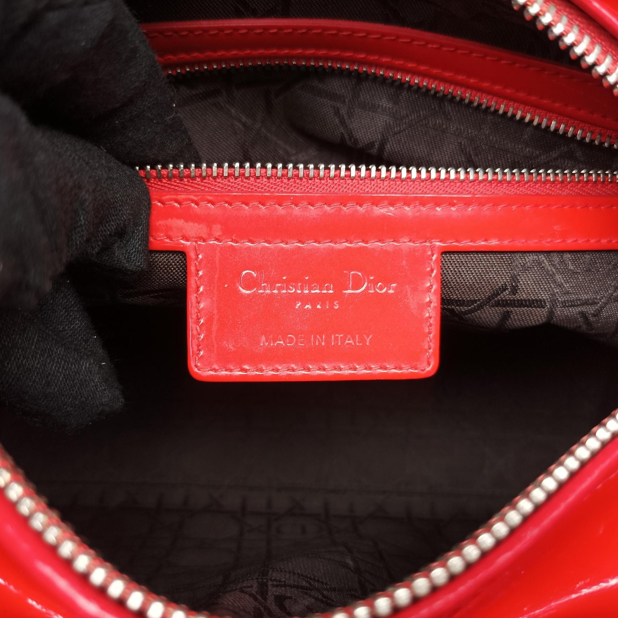 Lady Dior Red patent 01-BO1114レディディオール レッド パテント 01-BO1114