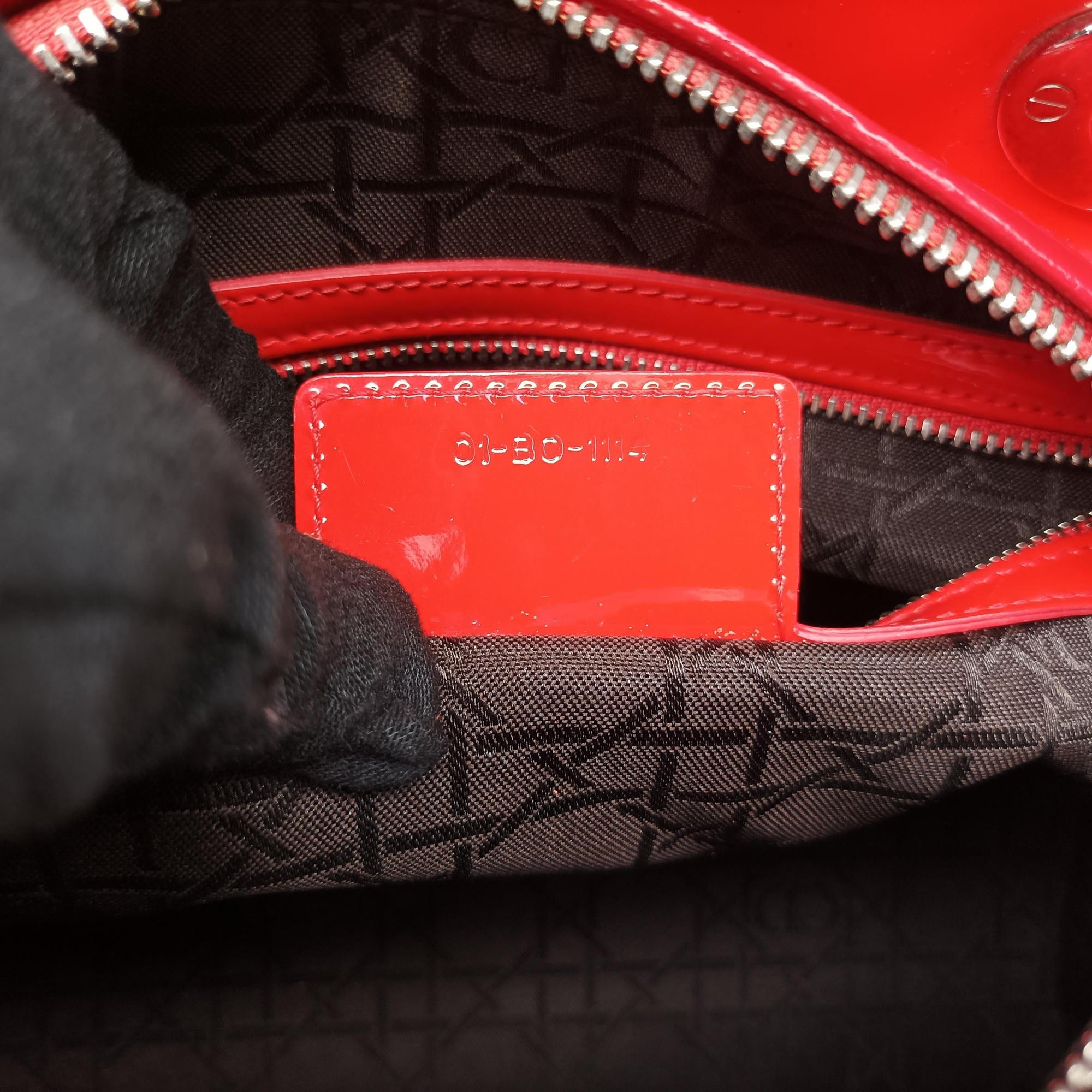 Lady Dior Red patent 01-BO1114レディディオール レッド パテント 01-BO1114