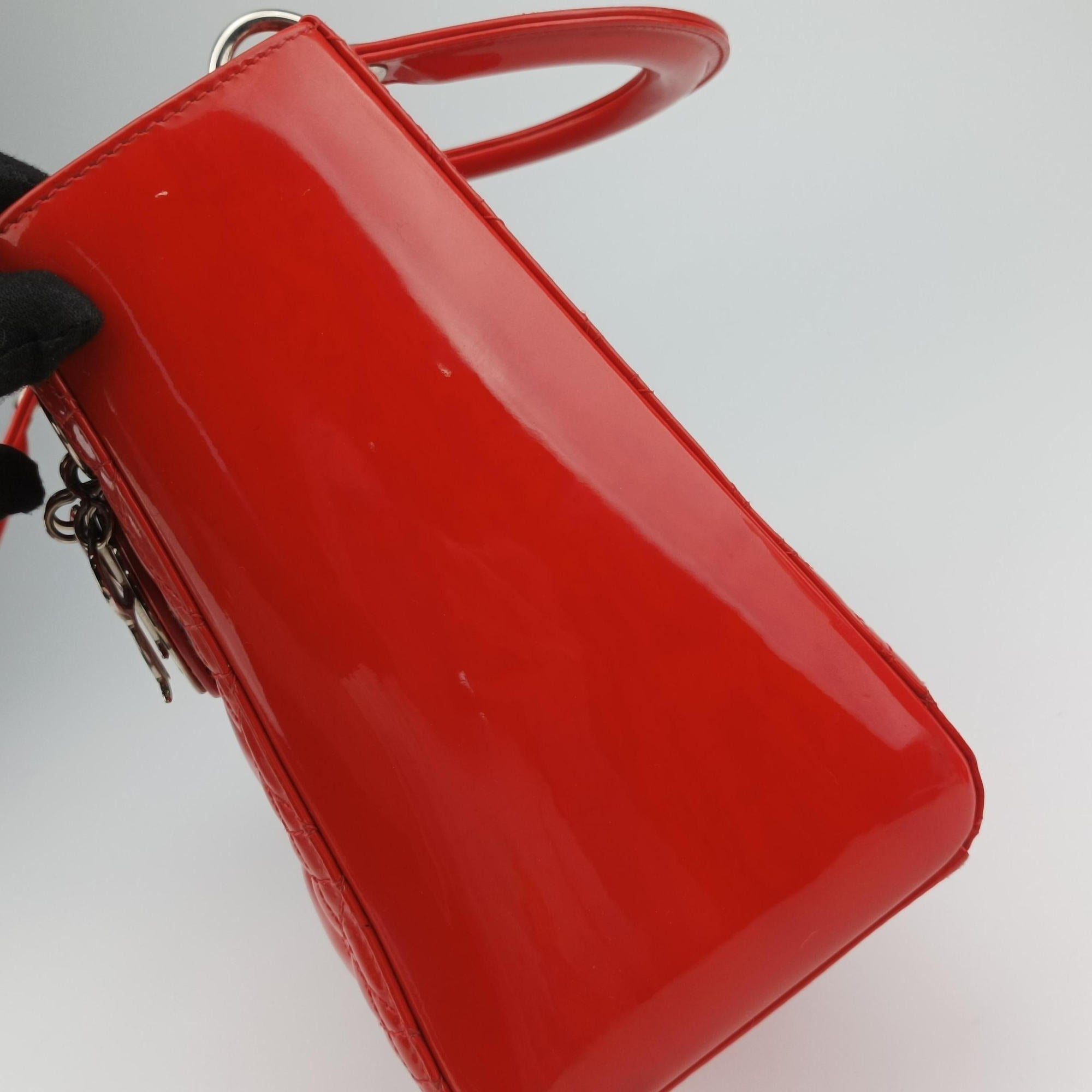 Lady Dior Red patent 01-BO1114レディディオール レッド パテント 01-BO1114