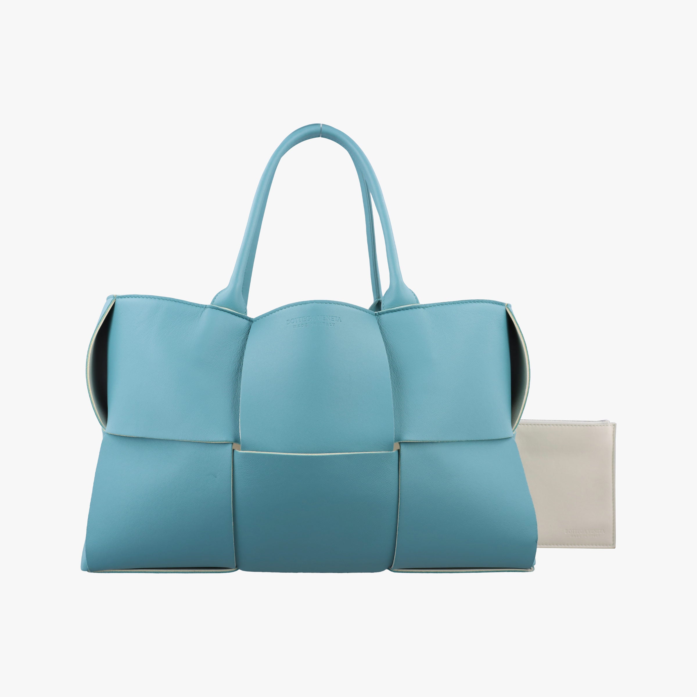 THE ARCO Tote Blue lambskin B09060949Eミディアム ザ アルコ トート ブルー ラムスキン B09060949E