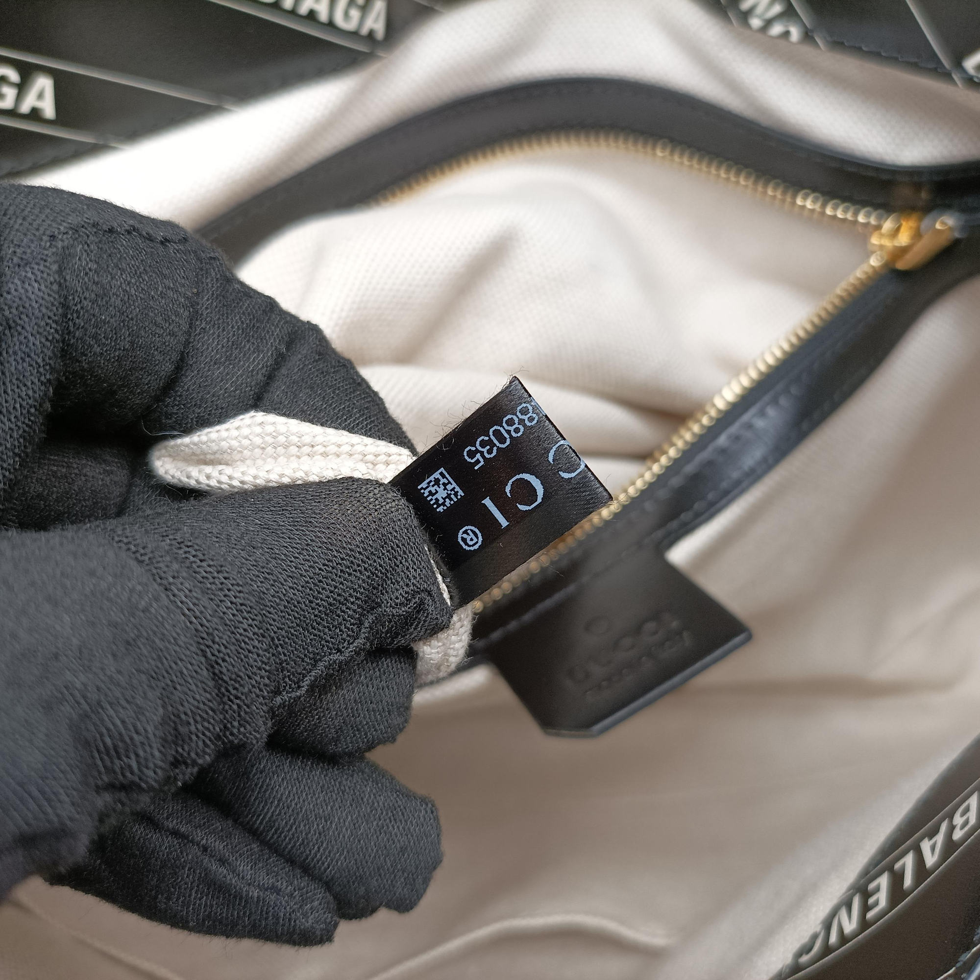 Gucci x Balenciaga The Hacker Project Jackie 1961 Black Leather 636712 B036488035グッチ × バレンシアガ ザ ハッカー プロジェクト ジャッキー 1961 ブラック レザー 636712 B036488035