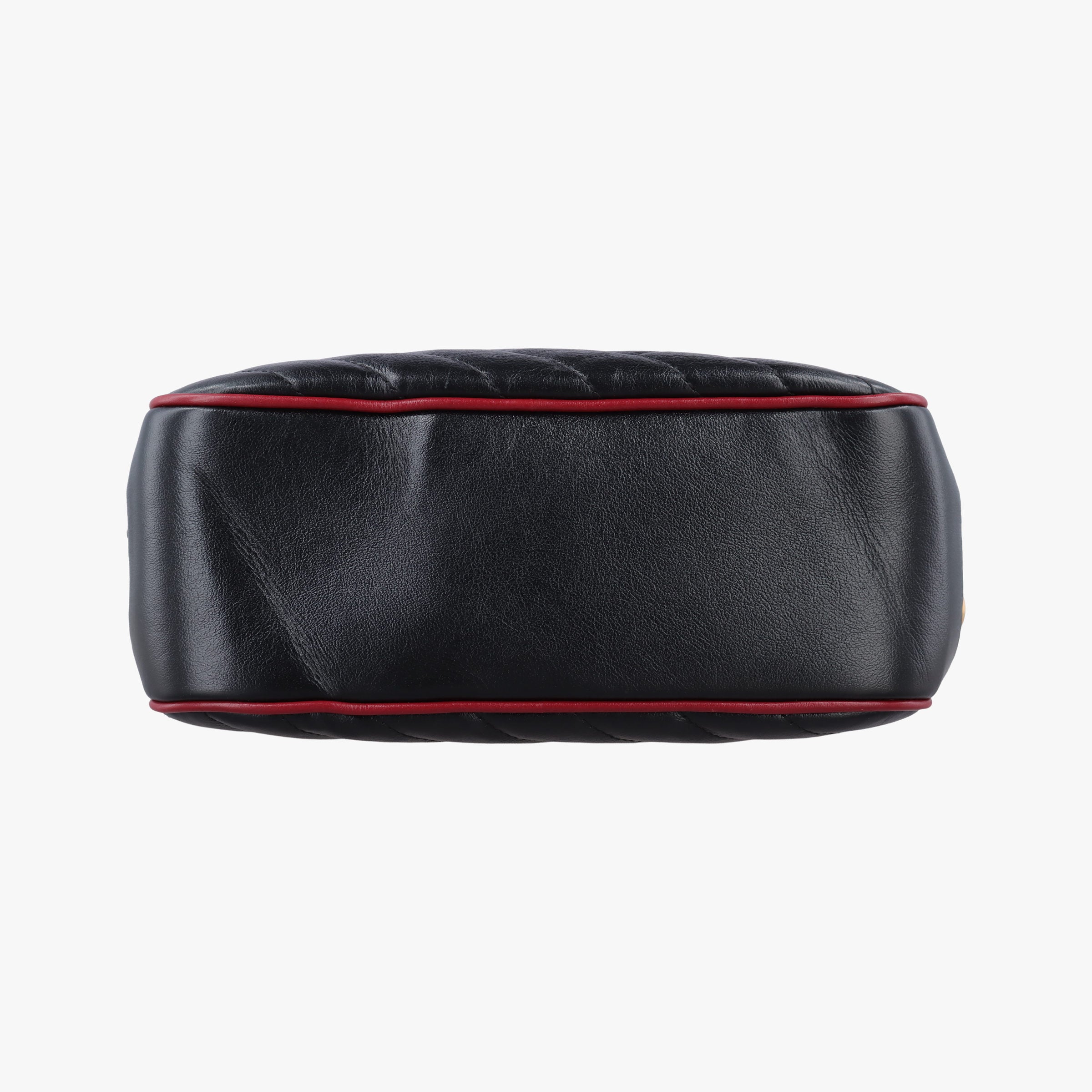GG Marmont Bamboo Top Handle Black×Red Leather 602270 H031709587GGマーモント バンブー トップ ハンドル ブラック×レッド レザー 602270 H031709587