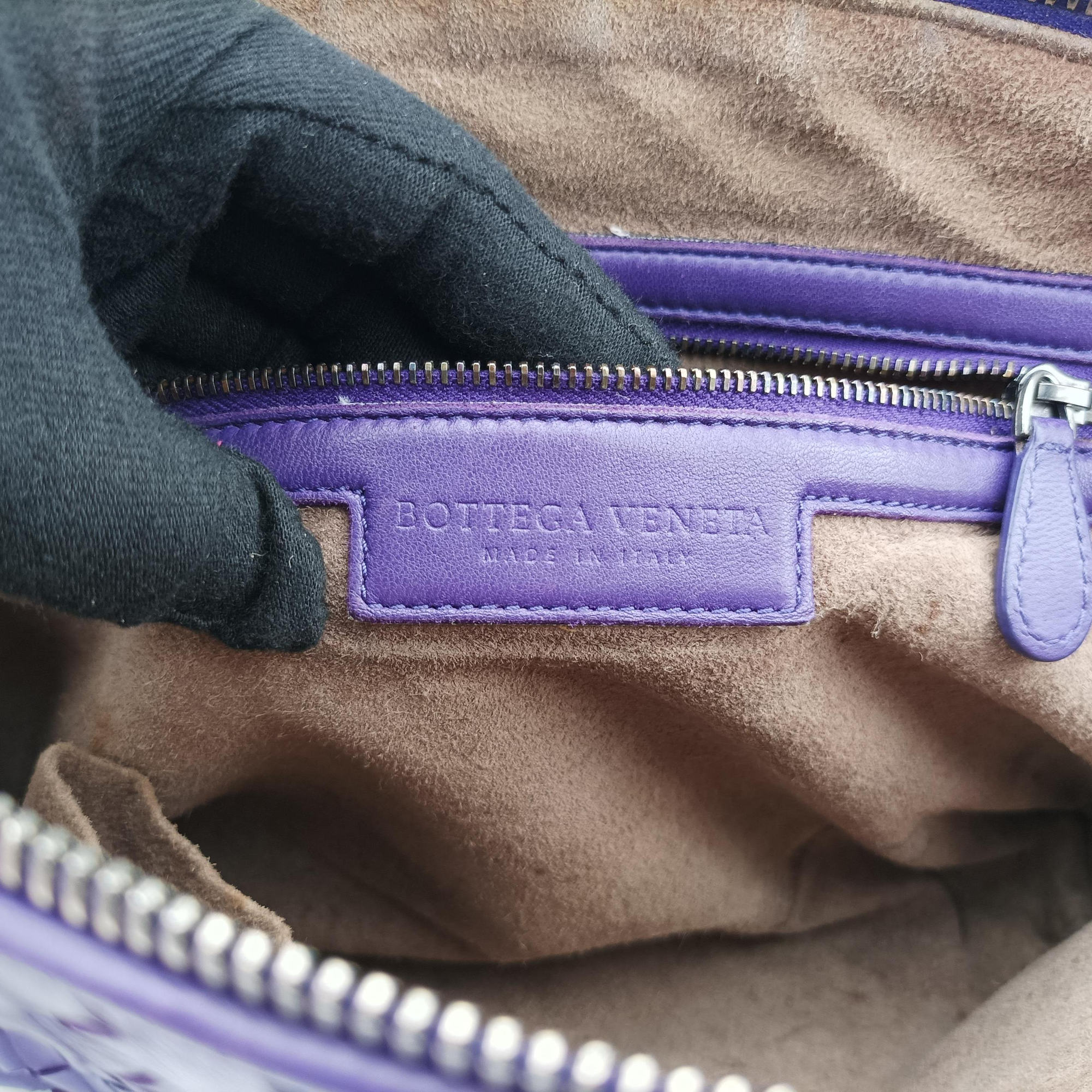 NODINI Intrecciato Purple lambskin B00728559Iノディーニ イントレチャート パープル ラムスキン B00728559I
