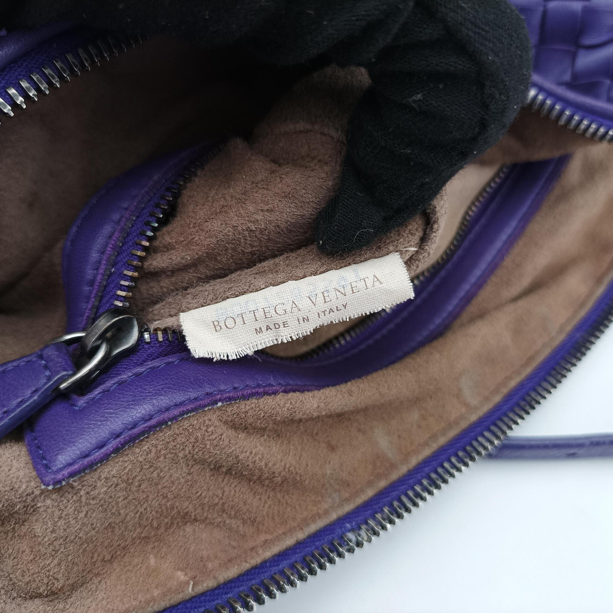 NODINI Intrecciato Purple lambskin B00728559Iノディーニ イントレチャート パープル ラムスキン B00728559I