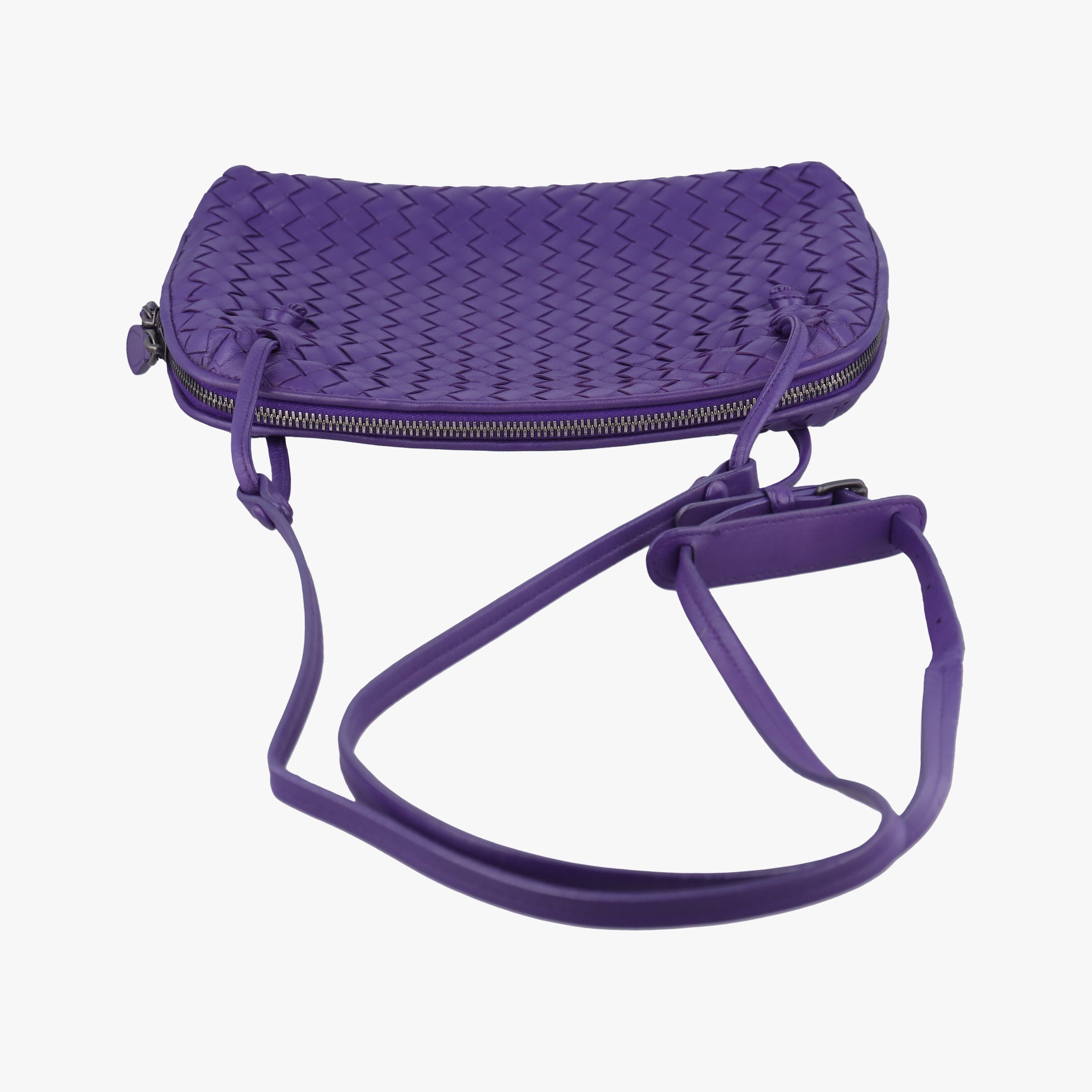 NODINI Intrecciato Purple lambskin B00728559Iノディーニ イントレチャート パープル ラムスキン B00728559I