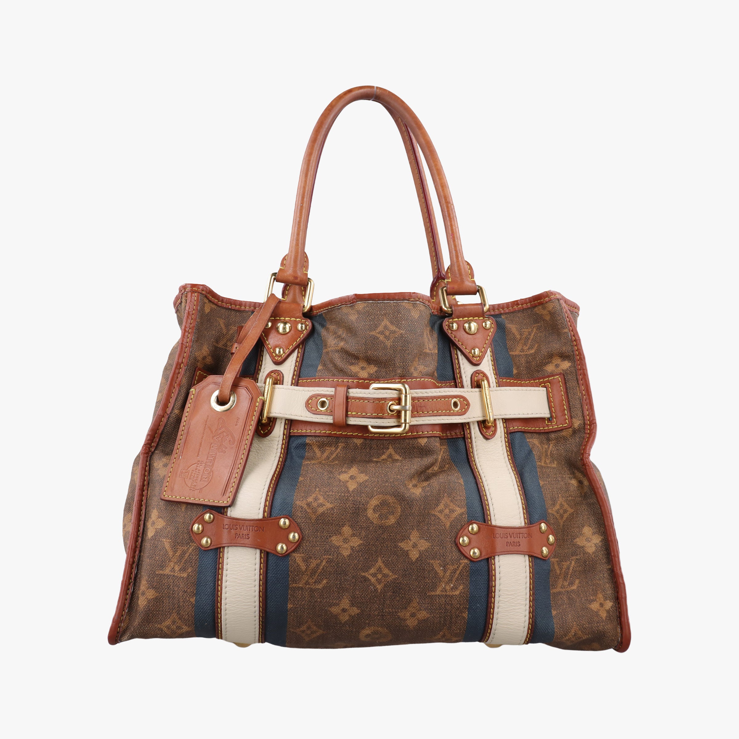 Sac Rayures GM brown×multicolor Monogram Tissue M56385 SR4097サック レイユールGM モノグラム/ブラウン×マルチカラー モノグラム ティセ M56385 SR4097