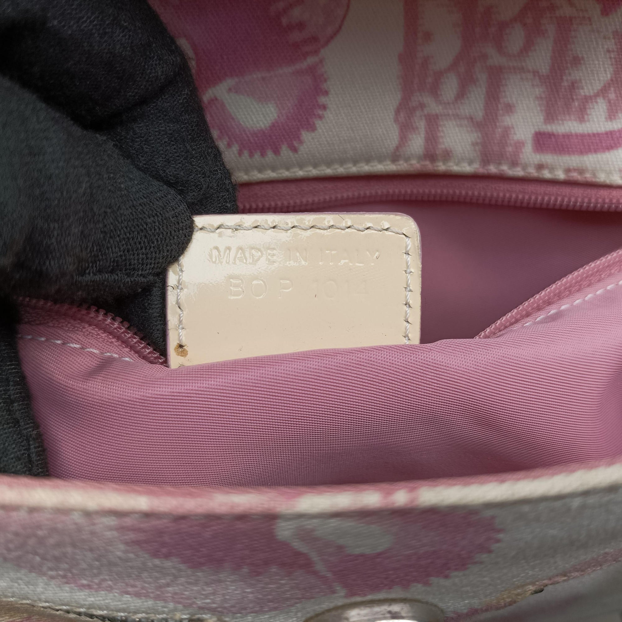 Cherry Blossom Flower Baguette White×Multicolour canvas BO P 1014チェリー ブロッサム フラワー バゲット ホワイト×マルチカラー キャンバス BO P 1014