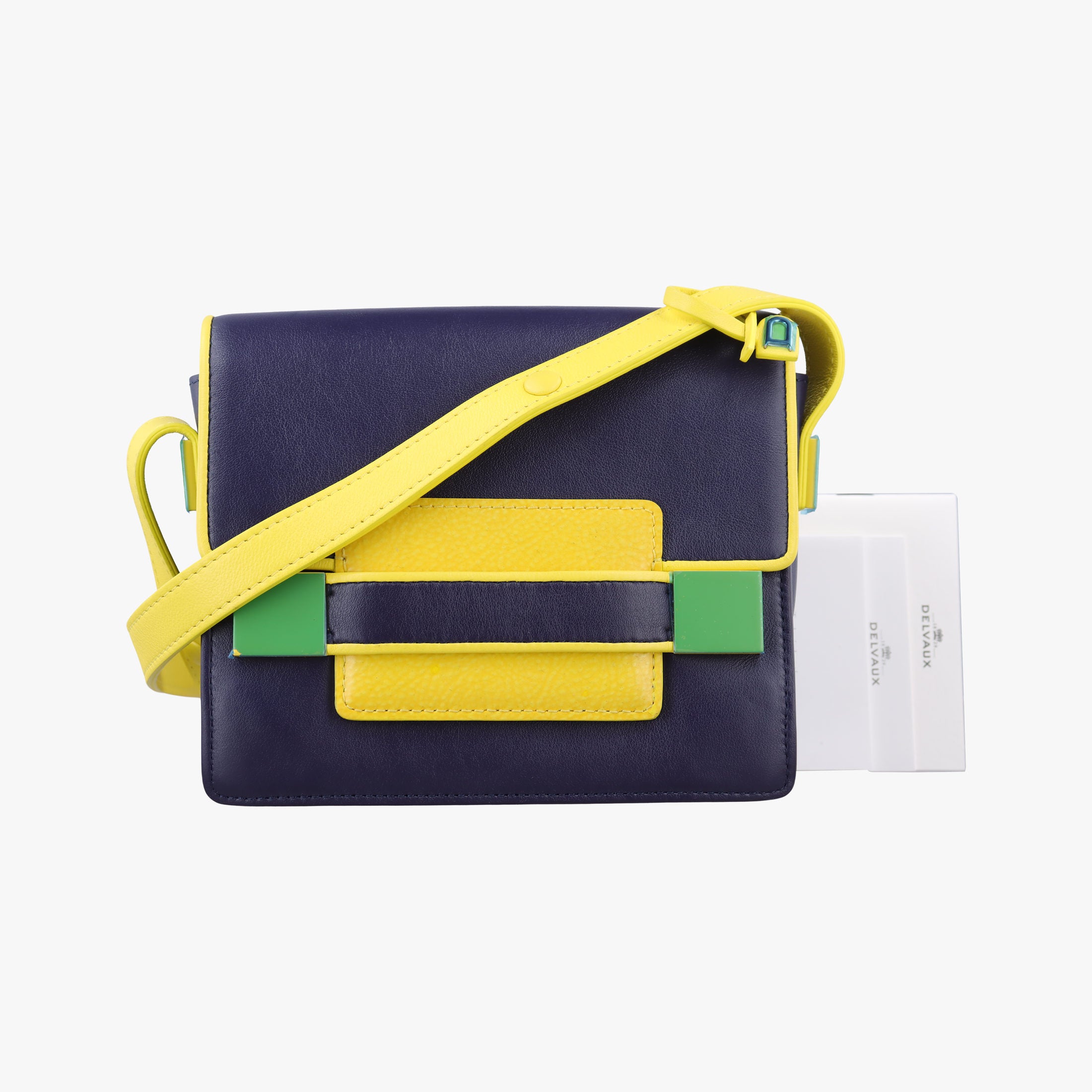 Madame Navy × Yellow × Green Leather BO6Dマダム ネイビー × イエロー × グリーン レザー BO6D