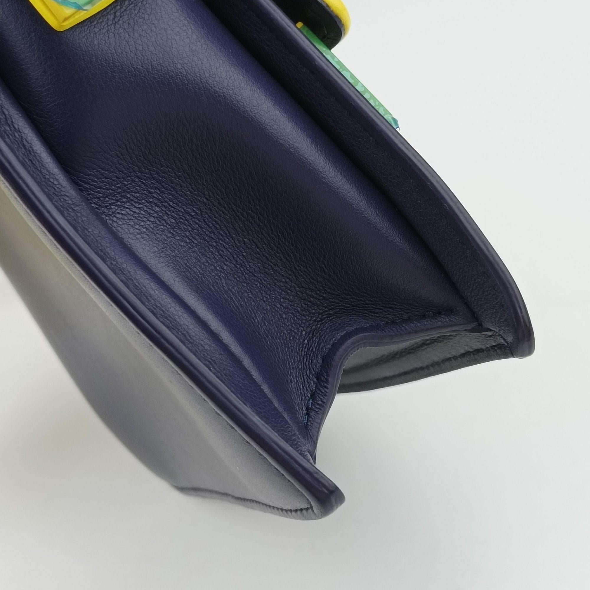 Madame Navy × Yellow × Green Leather BO6Dマダム ネイビー × イエロー × グリーン レザー BO6D