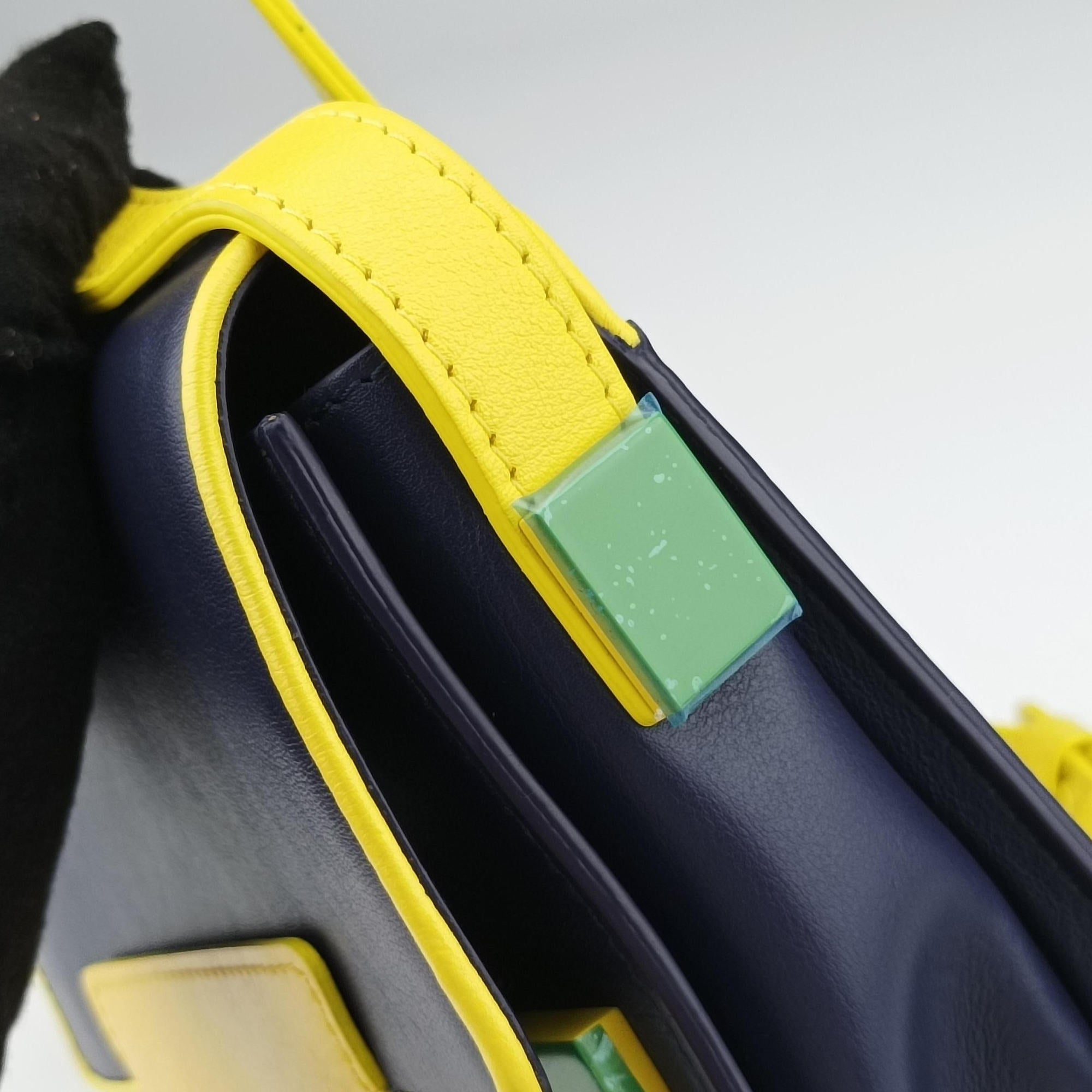 Madame Navy × Yellow × Green Leather BO6Dマダム ネイビー × イエロー × グリーン レザー BO6D