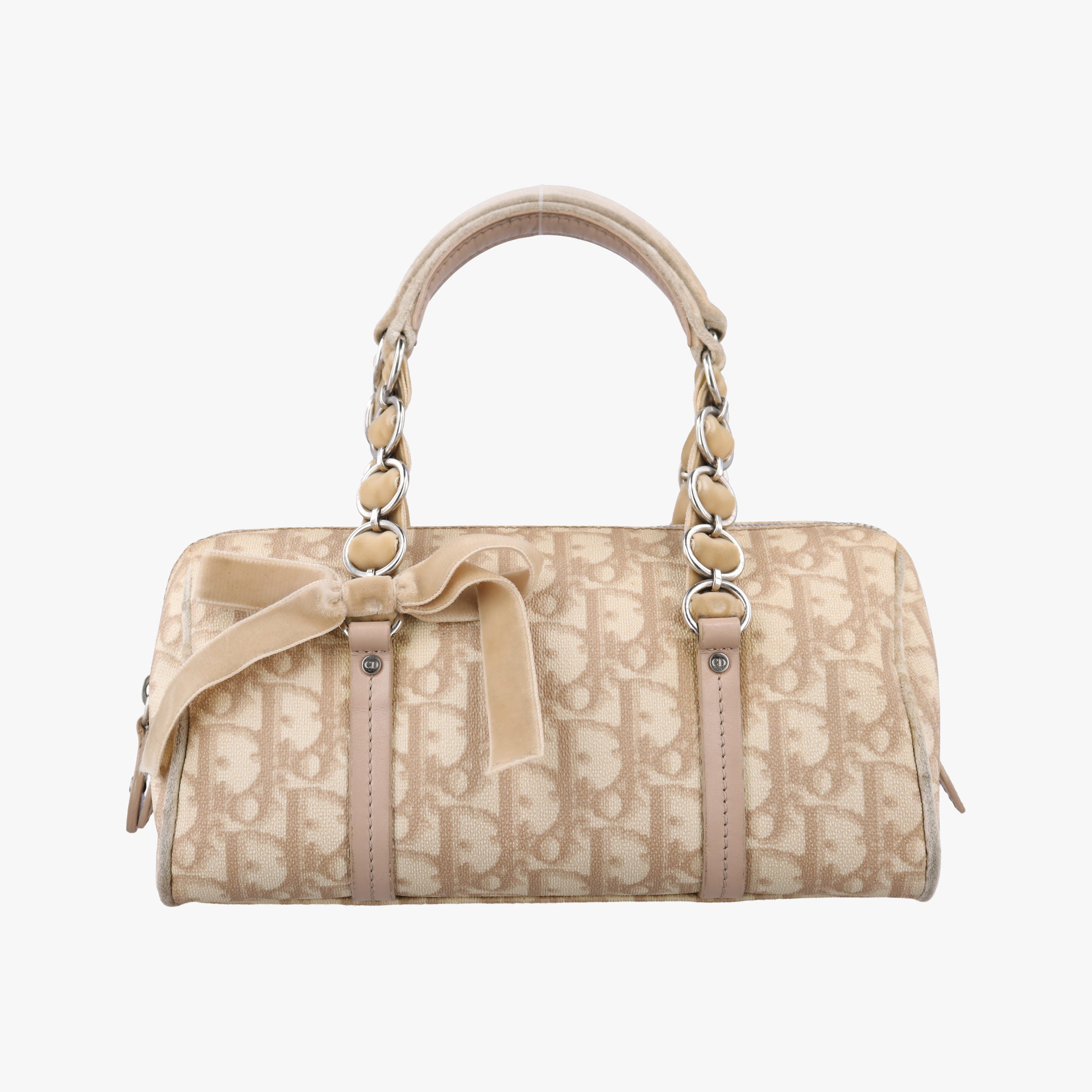 Romantic Trotter Beige x White PVC coated canvas x velour 04-BO-0075ロマンティックトロッター ベージュ×ホワイト PVCコーティングキャンバスxベロア 04-BO-0075