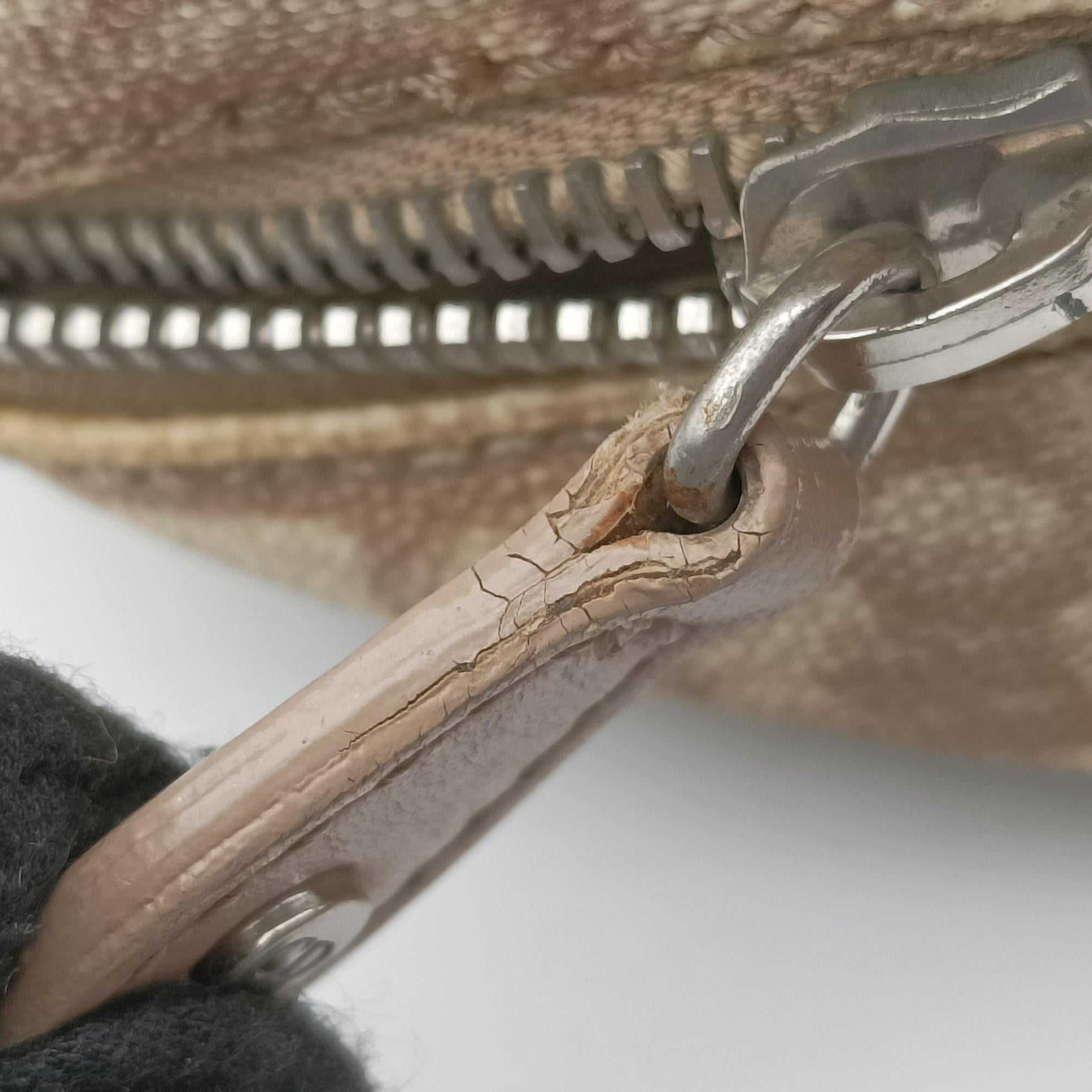 Romantic Trotter Beige x White PVC coated canvas x velour 04-BO-0075ロマンティックトロッター ベージュ×ホワイト PVCコーティングキャンバスxベロア 04-BO-0075