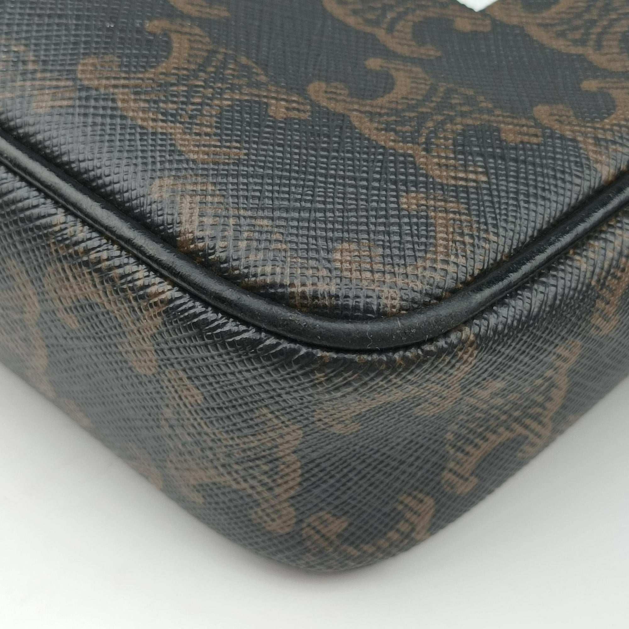 Medium Triomphe Messenger Brown PVC coated canvas F-CU-2271ミディアム トリオンフ メッセンジャー ブラウン PVCコーティングキャンバス F-CU-2271