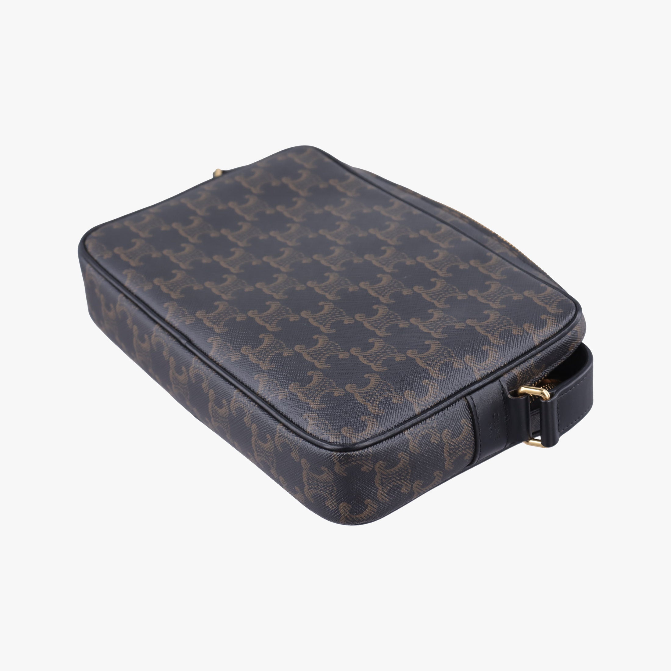 Medium Triomphe Messenger Brown PVC coated canvas F-CU-2271ミディアム トリオンフ メッセンジャー ブラウン PVCコーティングキャンバス F-CU-2271