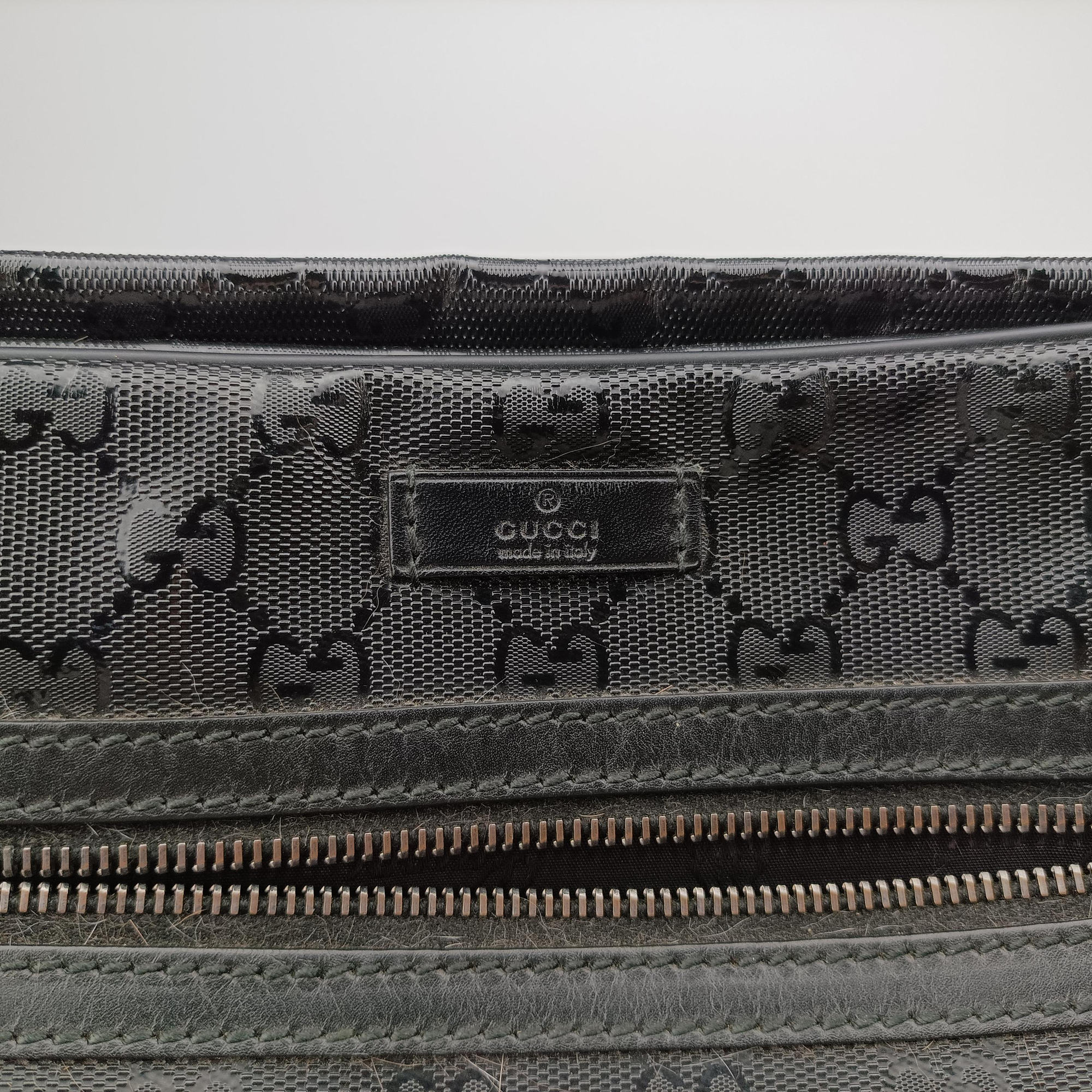 GG Imprime Messenger Black PVC coated canvas 211107 A6309817GGインプリメ メッセンジャー ブラック PVCコーティングキャンバス 211107 A6309817