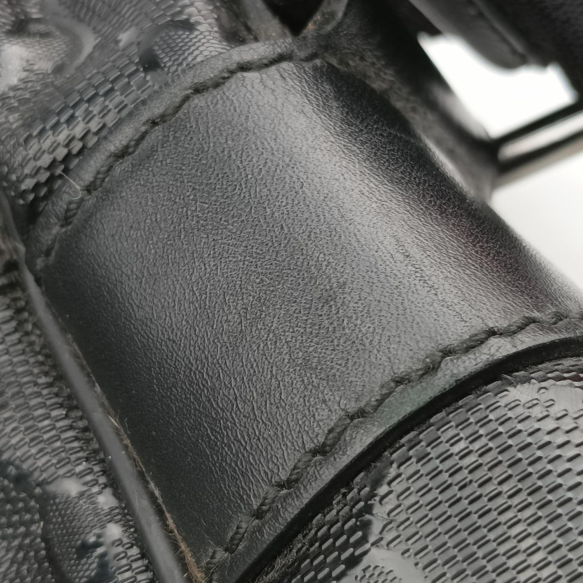 GG Imprime Messenger Black PVC coated canvas 211107 A6309817GGインプリメ メッセンジャー ブラック PVCコーティングキャンバス 211107 A6309817