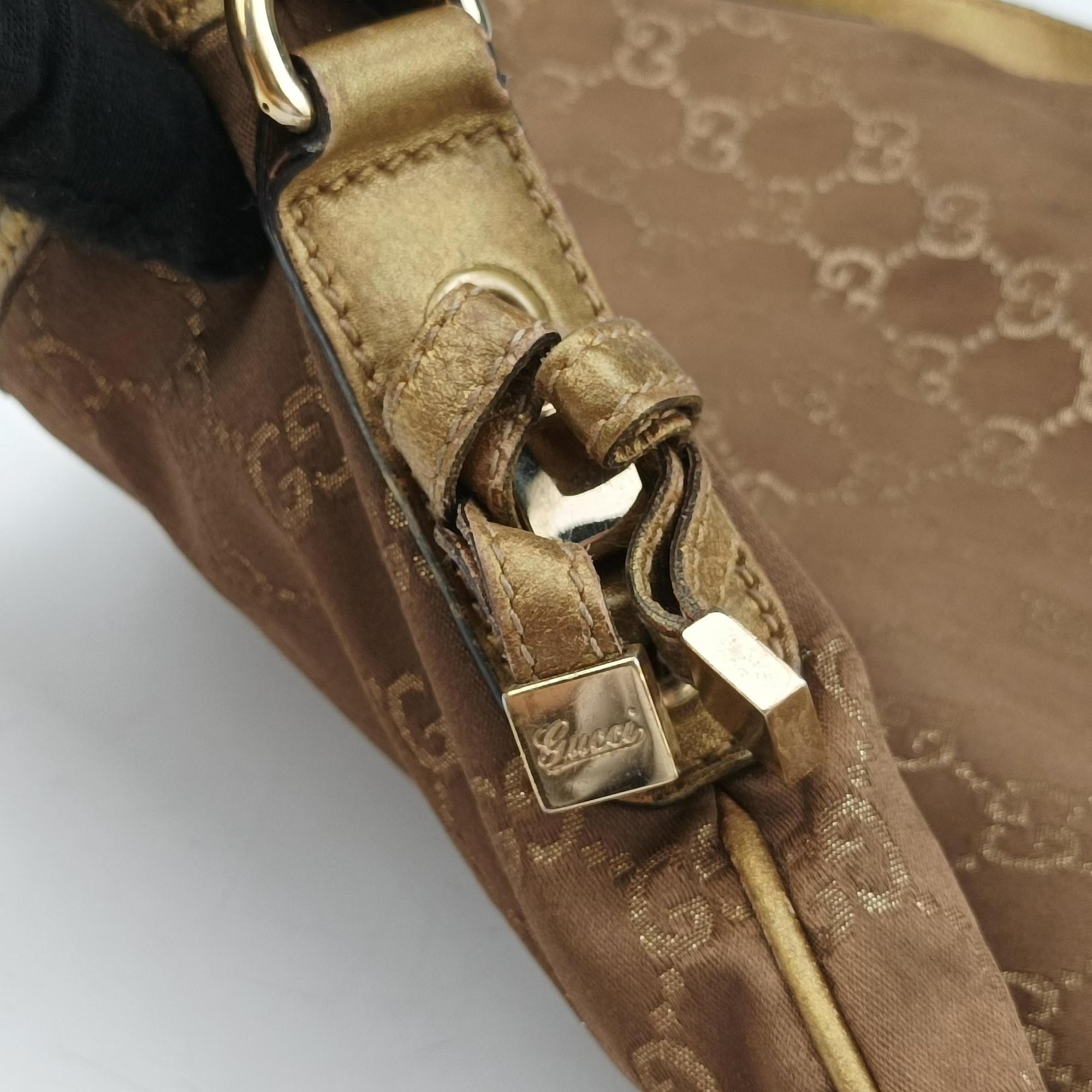 Princy Golden×Brown canvas×leather 204939 C2582317プリンシー ゴールド×ブラウン キャンバス×レザー 204939 C2582317