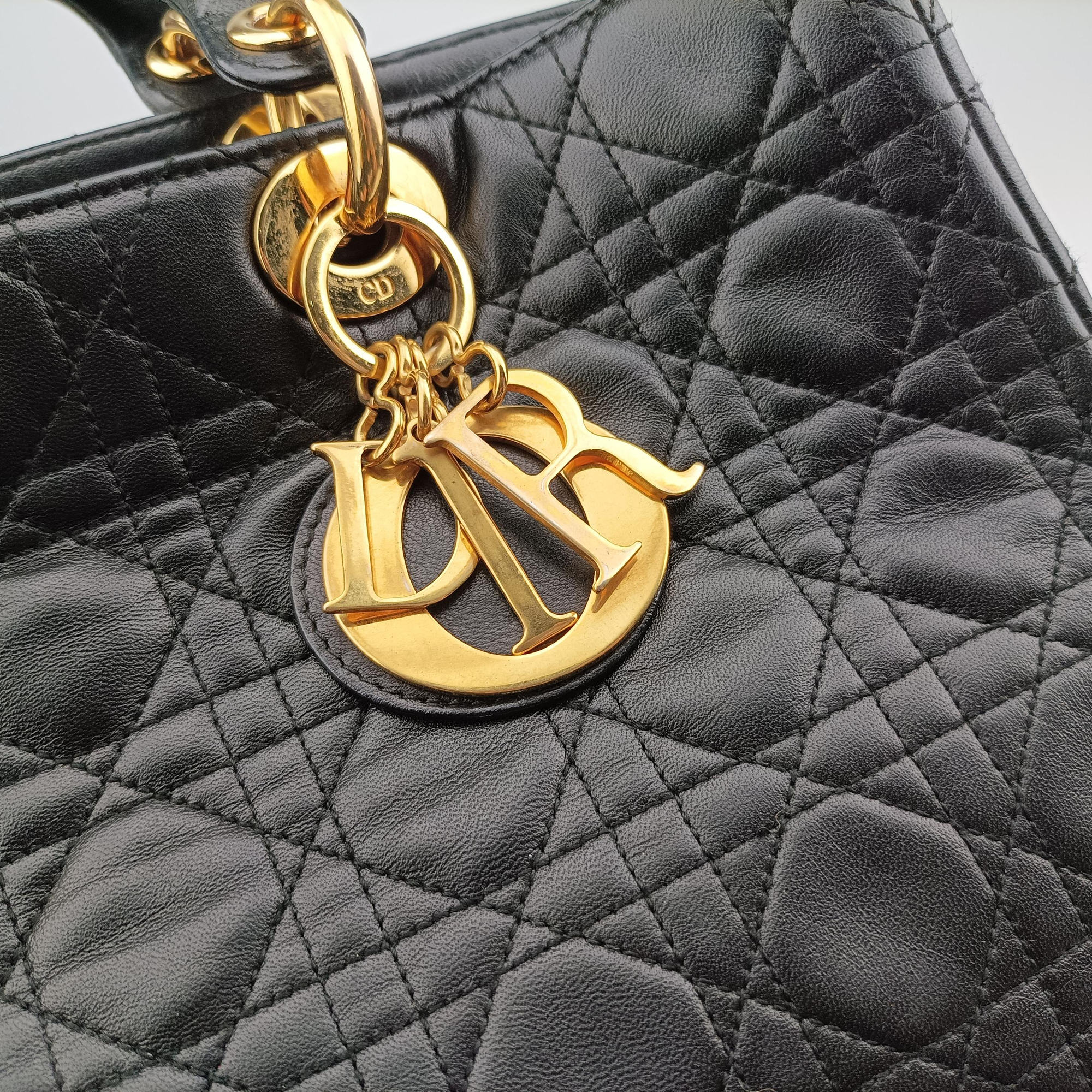 Lady Dior Black lambskin MA-0977レディディオール ブラック ラムスキン MA-0977