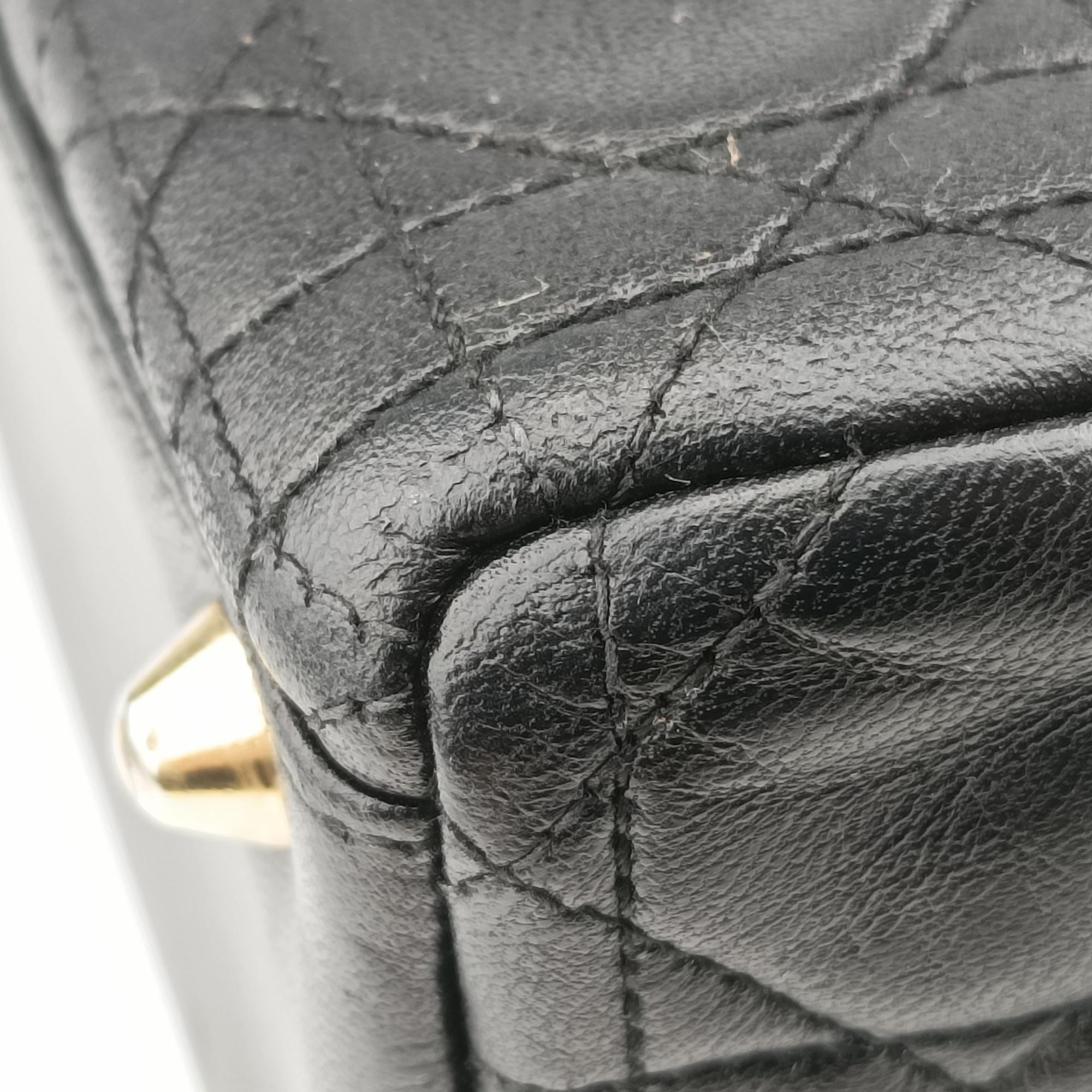 Lady Dior Black lambskin MA-0977レディディオール ブラック ラムスキン MA-0977