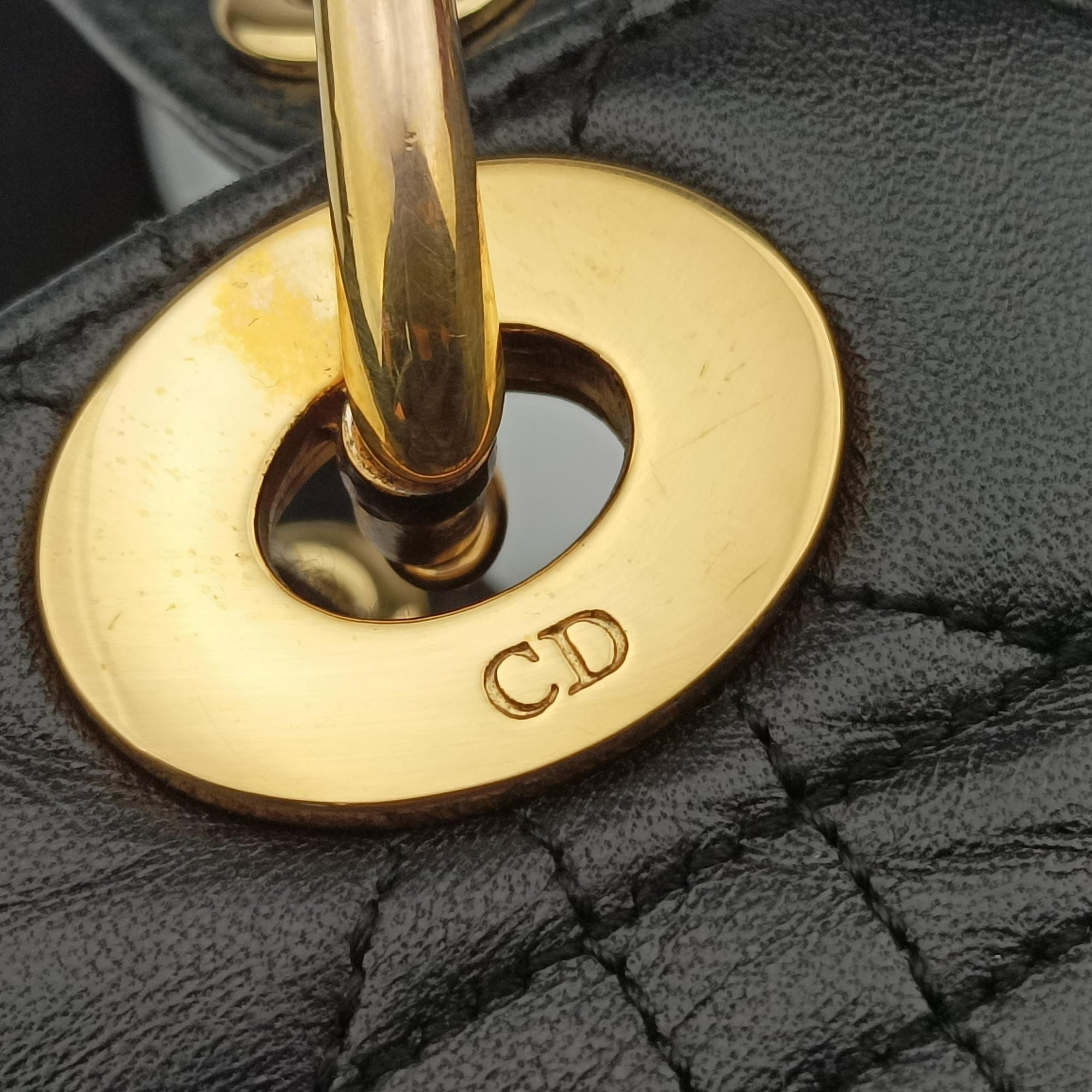 Lady Dior Black lambskin MA-0977レディディオール ブラック ラムスキン MA-0977