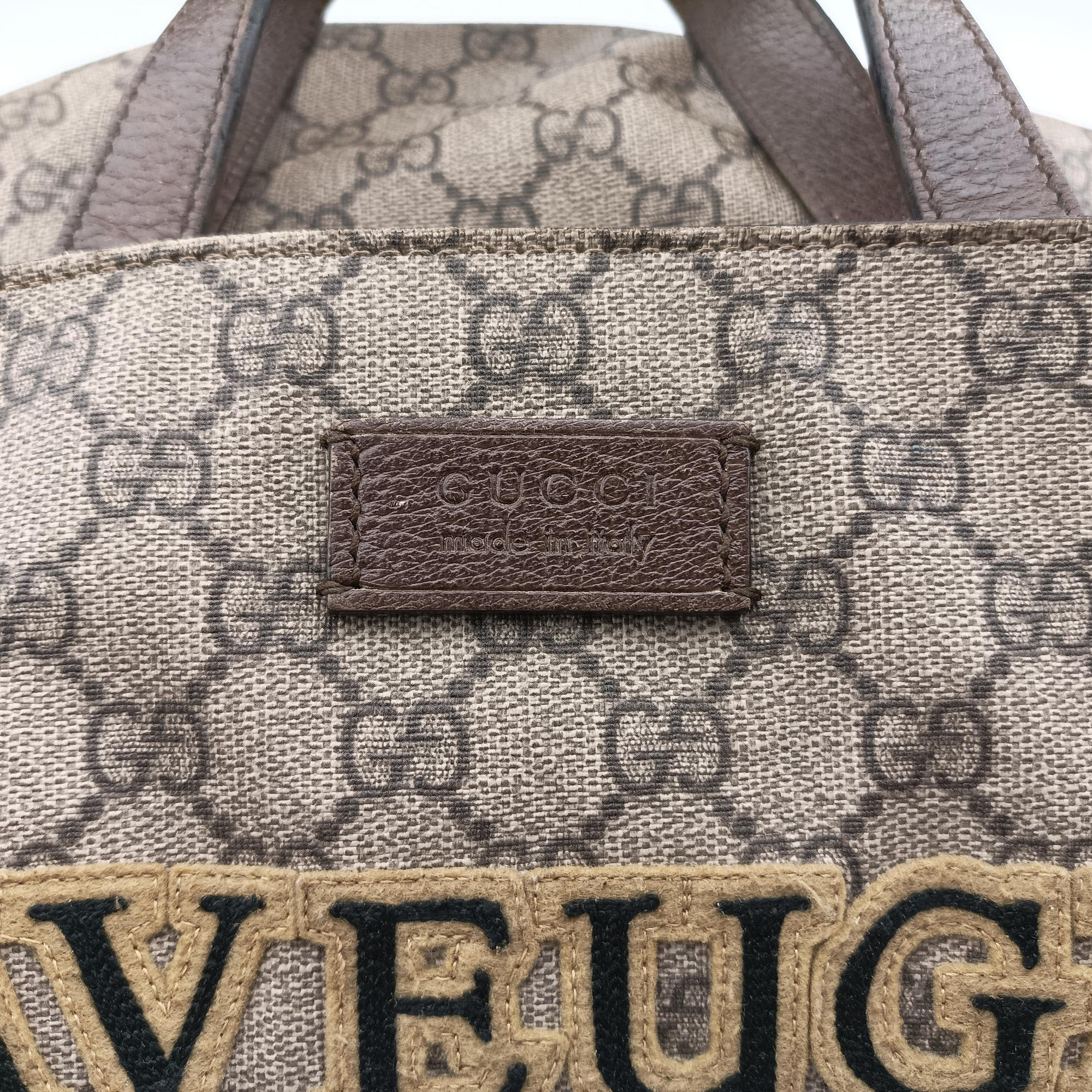GG Supreme Bee Brown PVC coated canvas 450950 B020900245GGスプリーム キングスネーク ブラウン PVCコーティングキャンバス 450950 B020900245