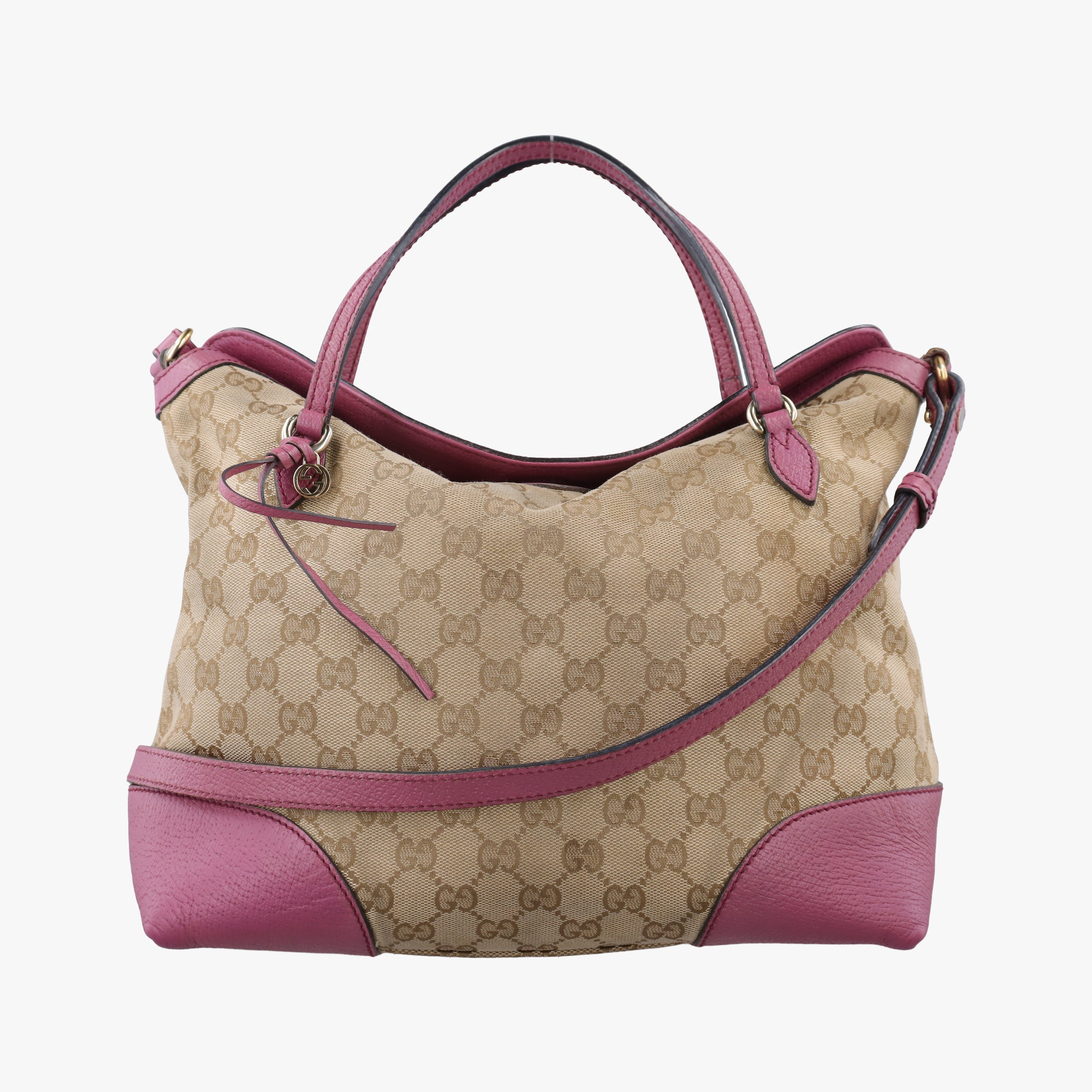 Guccissima Bree Beige × Raspberry Pink GG canvas×Leather 353120 G018496687グッチシマ ブリー ベージュ×ピンク GGキャンバス×レザー 353120 G018496687