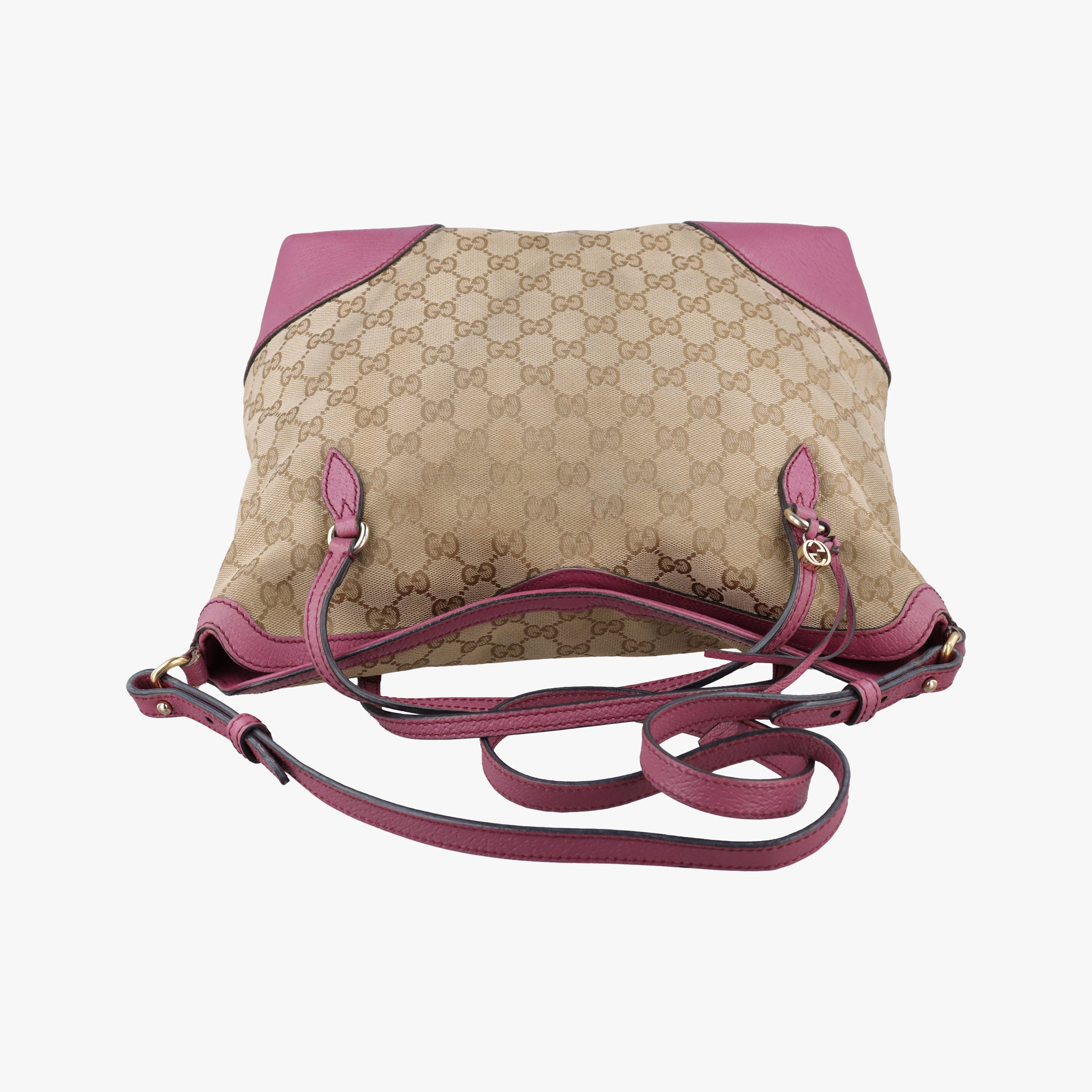 Guccissima Bree Beige × Raspberry Pink GG canvas×Leather 353120 G018496687グッチシマ ブリー ベージュ×ピンク GGキャンバス×レザー 353120 G018496687
