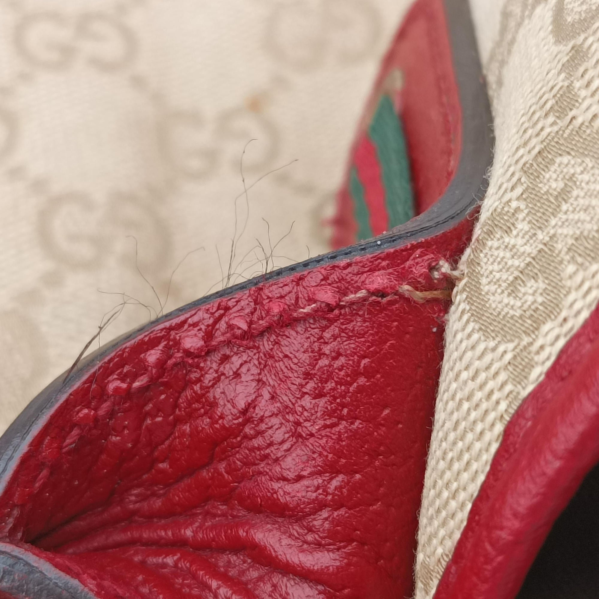 GG Supreme Beige × Red GG Canvas×Leather 161719 F2381052GGスプリーム ベージュ×レッド GGキャンバス×レザー 161719 F2381052