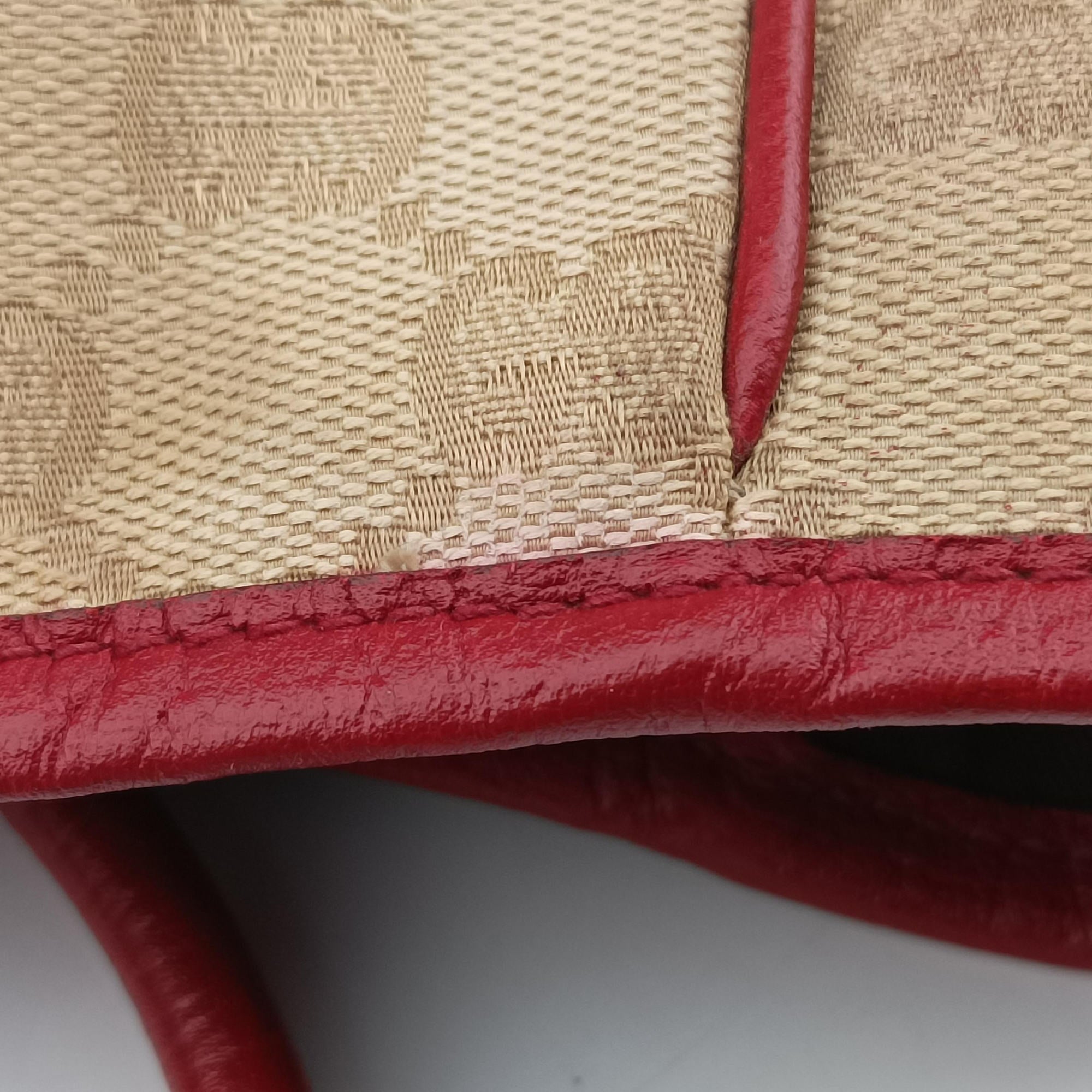 GG Supreme Beige × Red GG Canvas×Leather 161719 F2381052GGスプリーム ベージュ×レッド GGキャンバス×レザー 161719 F2381052
