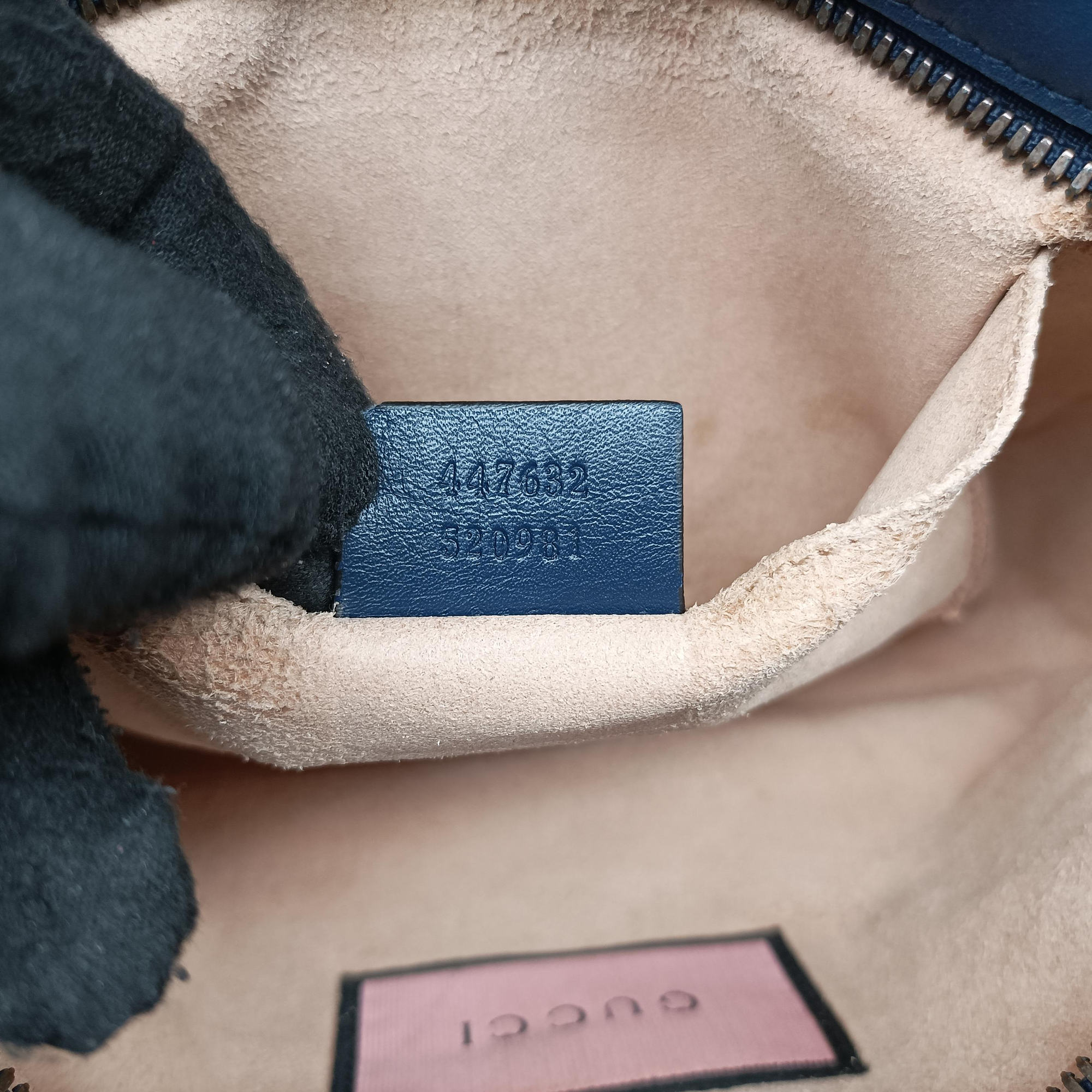 GG Marmont Blue Leather 447632 I020665411GGマーモント ブルー レザー 447632 I020665411