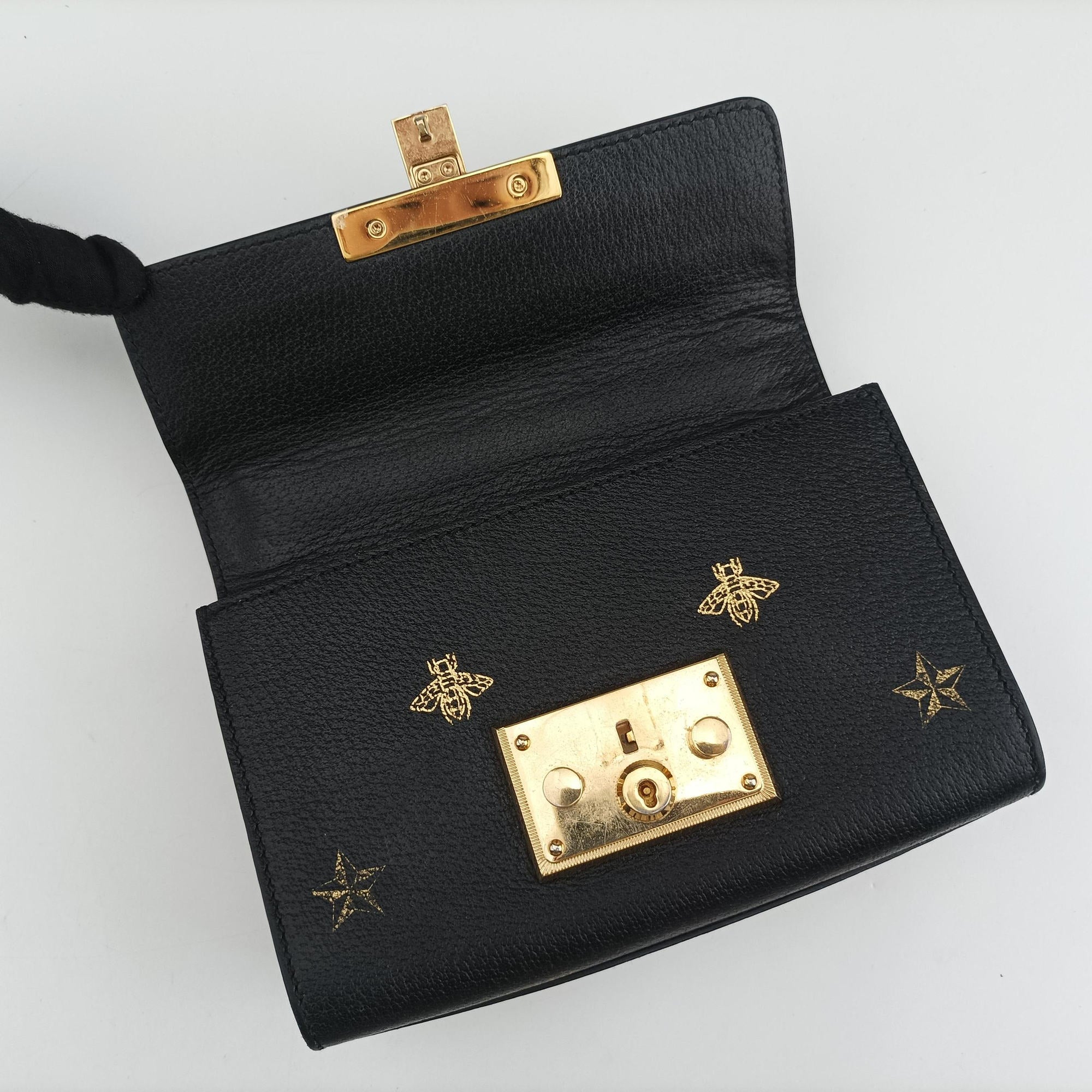 Padlock Black Leather 432182 E027666986パドロック ブラック レザー 432182 E027666986