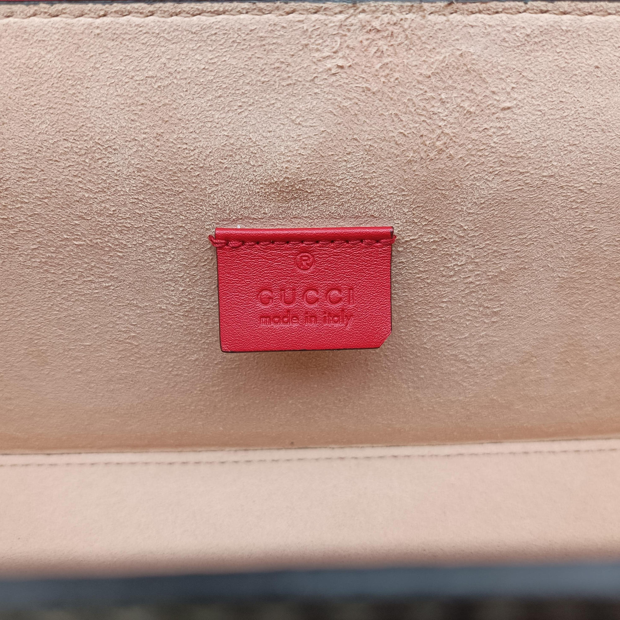 GG flora Padlock Bamboo beige×red×multi PVC coated canvas×Leather 603221 I033033518GGアップル パドロック バンブー ベージュ×レッド×マルチ PVCコーティングキャンバス×レザー 603221 I033033518