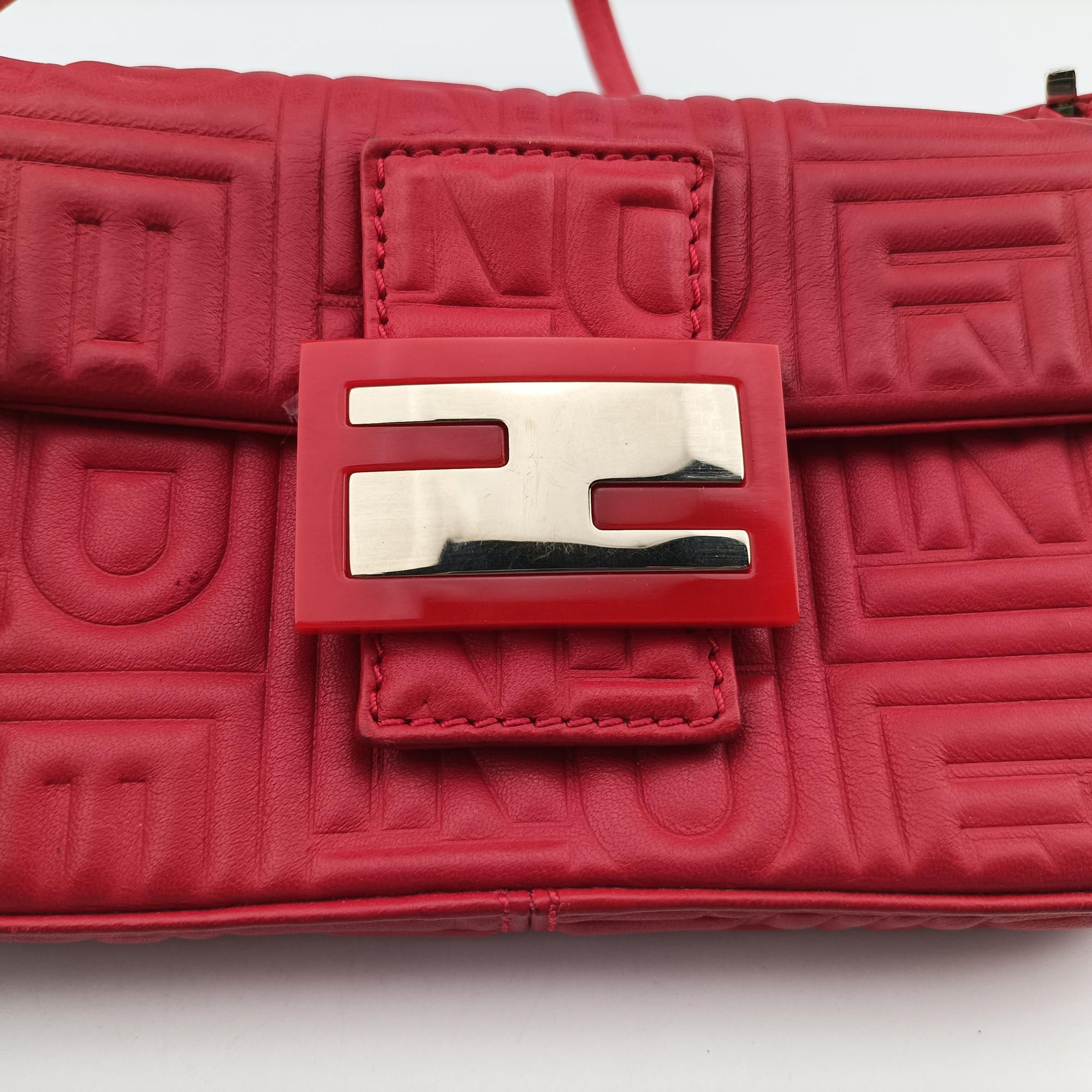 BAGUETTE Red Leather 8BK060 2415-8BK060-YME-088マンマバケット レッド レザー 8BK060 2415-8BK060-YME-088