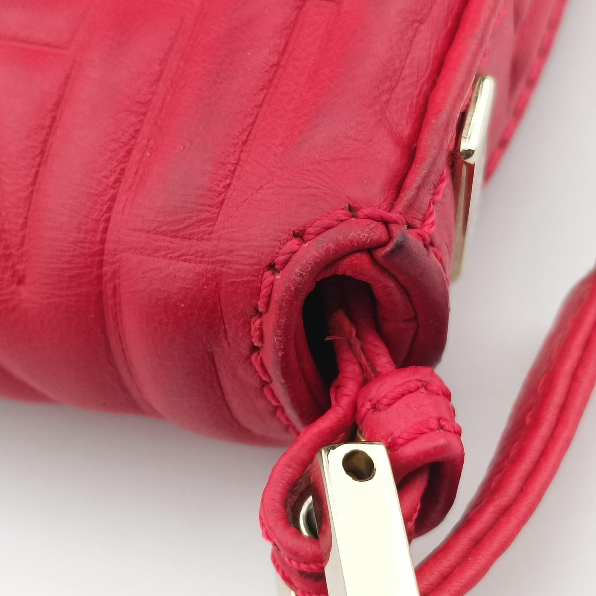 BAGUETTE Red Leather 8BK060 2415-8BK060-YME-088マンマバケット レッド レザー 8BK060 2415-8BK060-YME-088